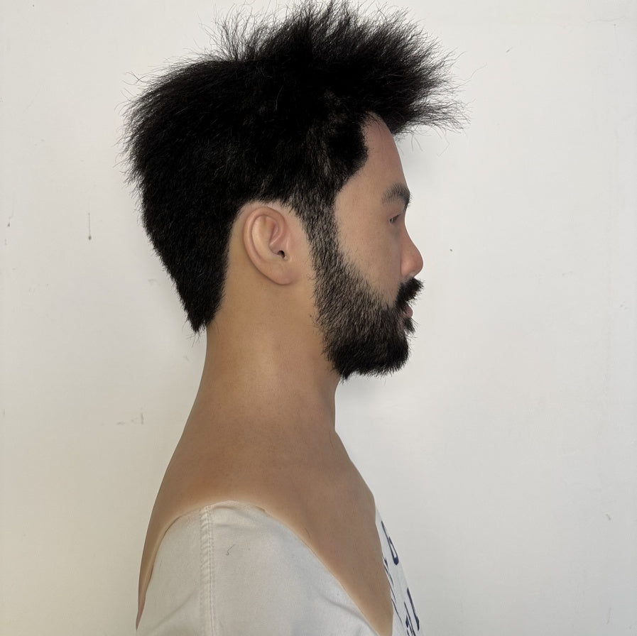 Ultra Realistic Silicone Mask with Beard – Mature Male Human Disguise for Film, Social Experiments & Content Creation