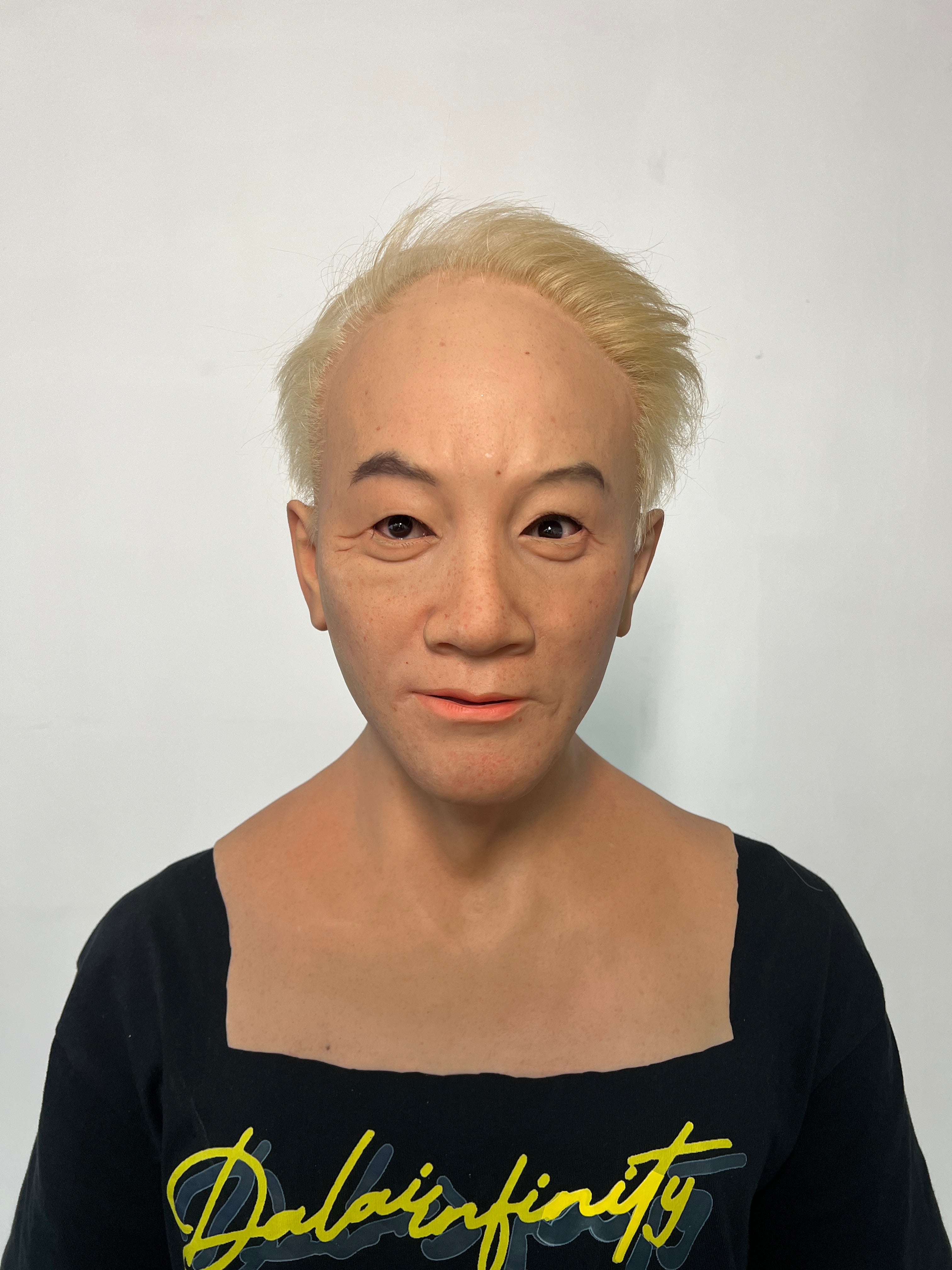 Ultra Realistic Female Silicone Mask Full Head – Natural Middle Aged Woman Mask with Short Hair for Disguise, Cosplay & Film