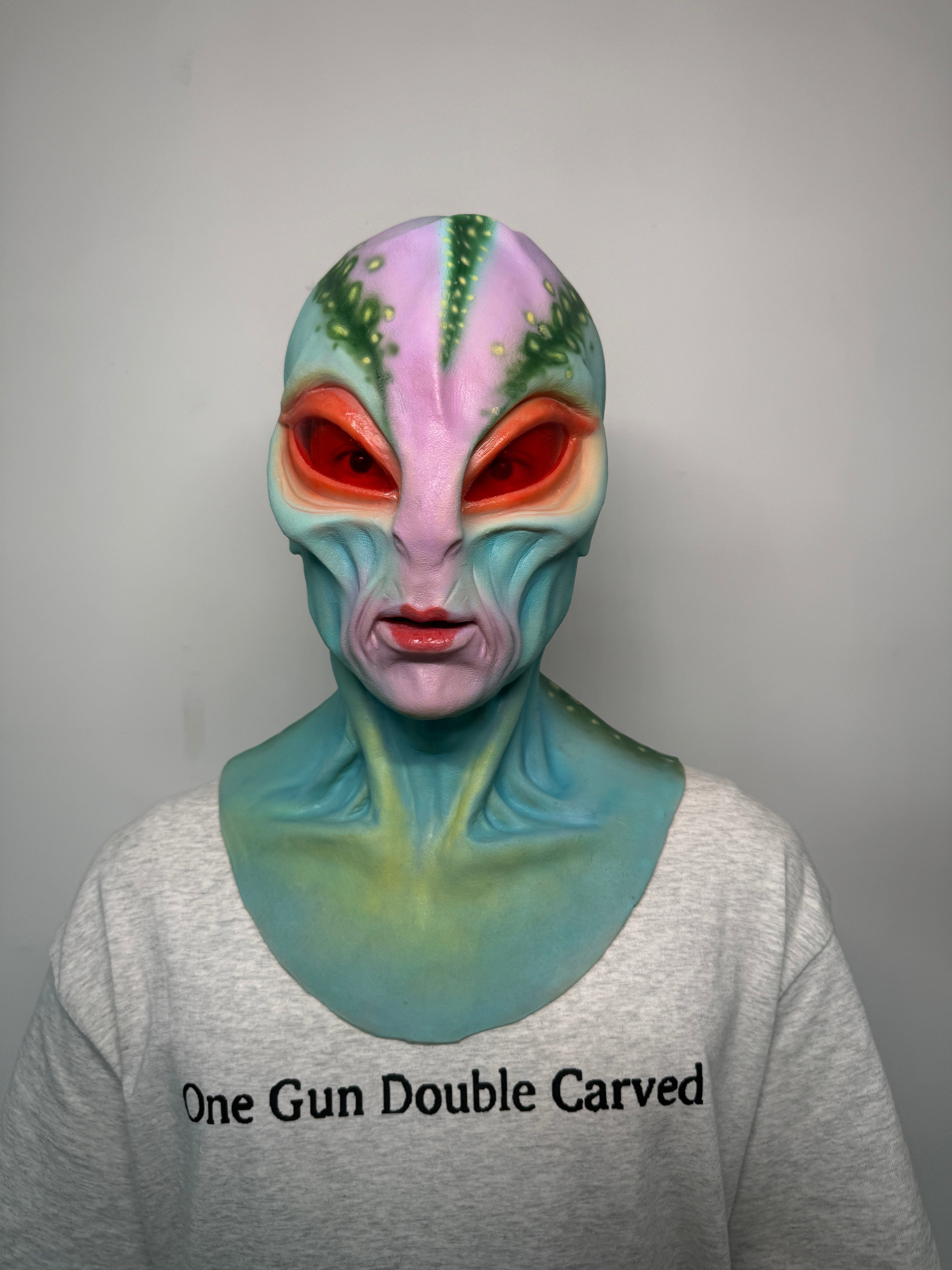 Ultra Realistic Alien Silicone Mask – Full Head Extraterrestrial Mask for Cosplay, Halloween & Viral Content