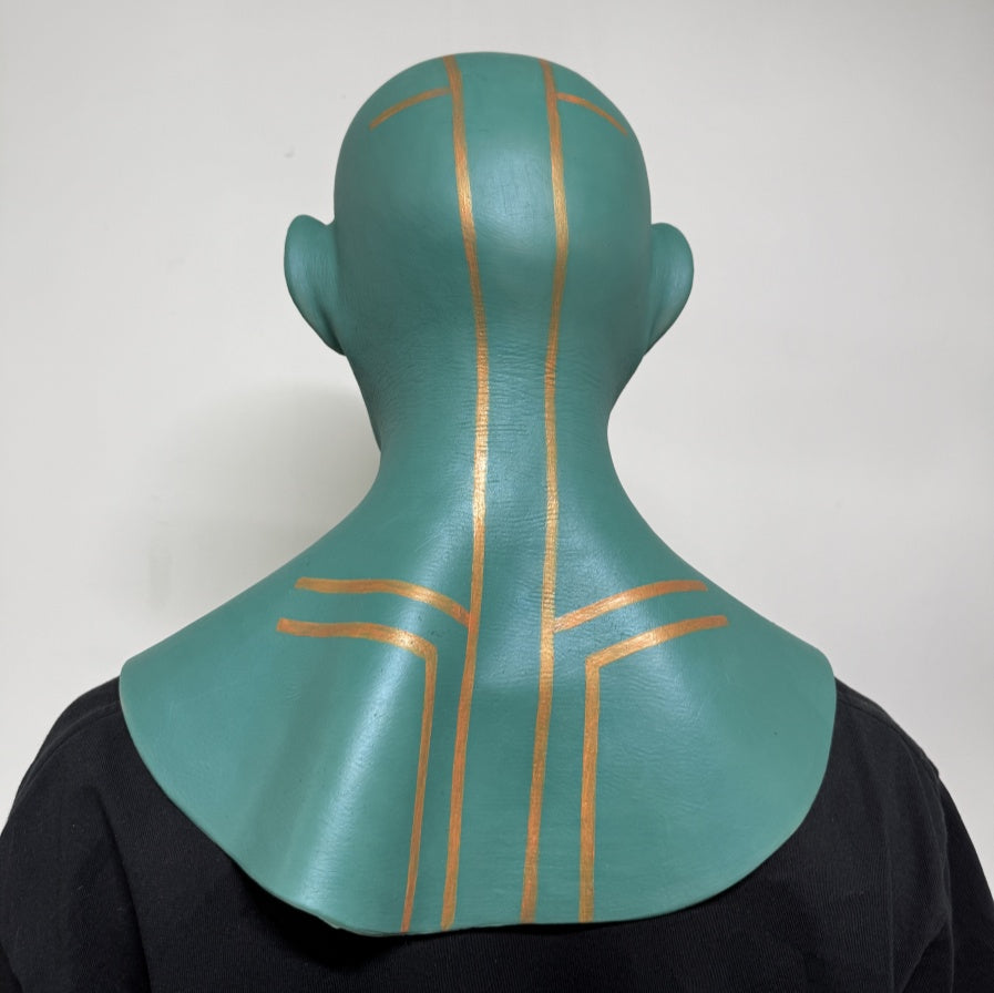Alien Tribal Mask Full Head – Futuristic Cosplay Mask for Halloween & Film Props