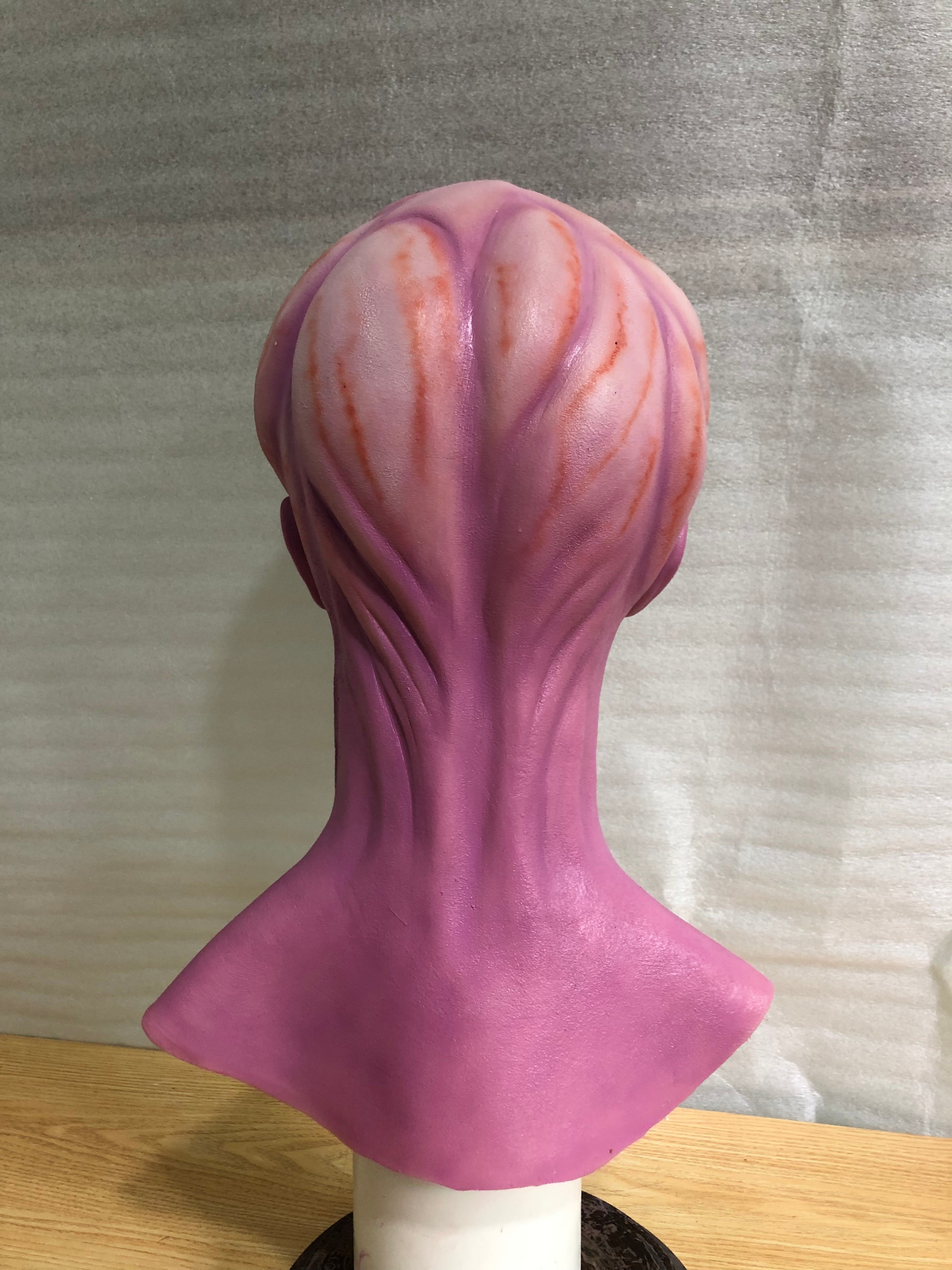 Realistic Alien Silicone Mask Full Head – Sci-Fi Extraterrestrial Mask for Cosplay, Film & Prank