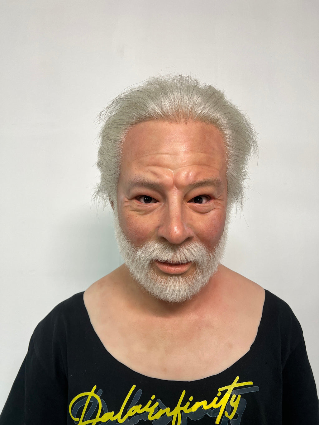 Ultra Realistic Silicone Mask Old Man with White Hair & Beard – Wise Elder Face for Film, Roleplay & Content Creation