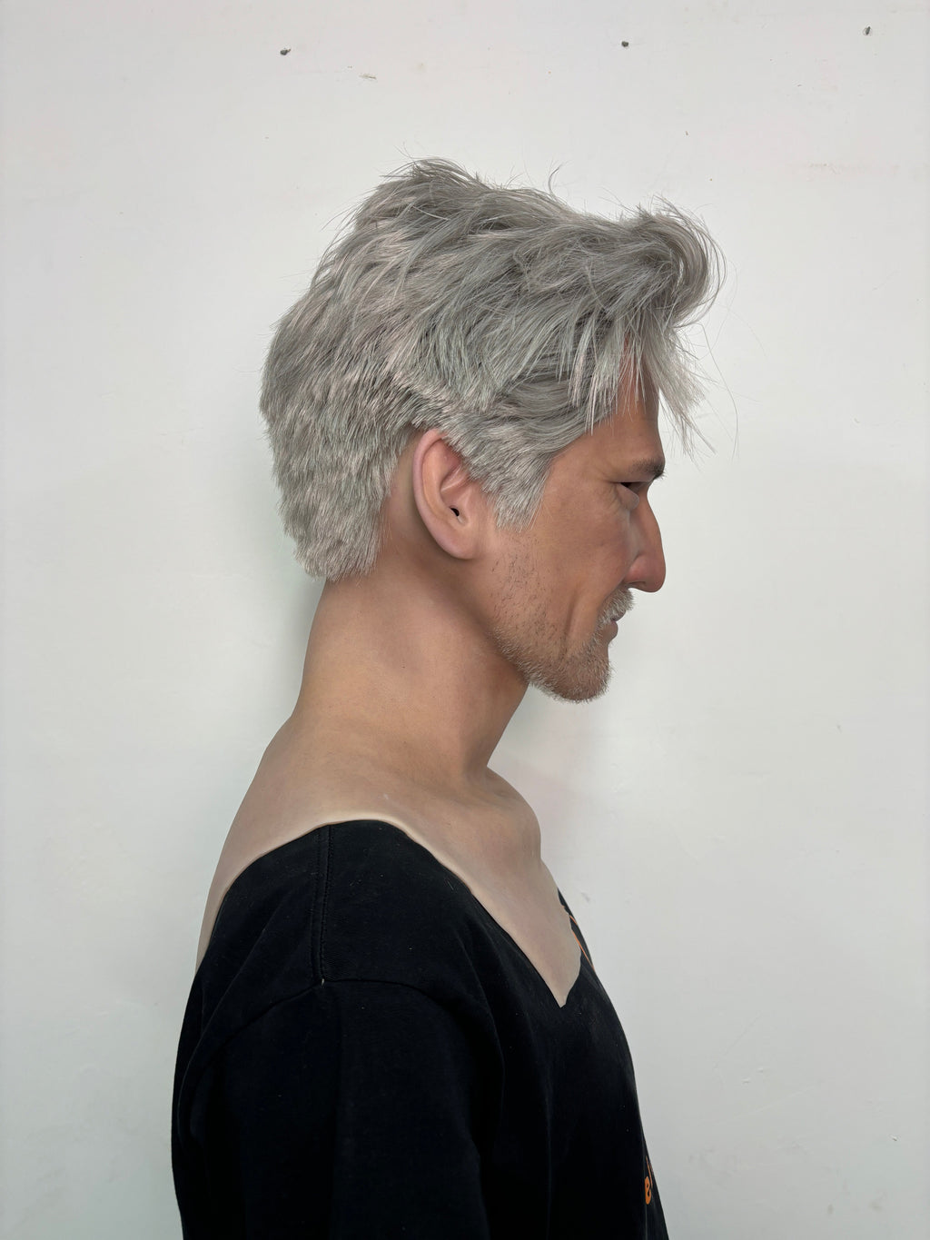 Ultra Realistic Elderly Male Silicone Mask Full Head – Friendly Old Man Mask with Hair for Cosplay, Film & Disguise