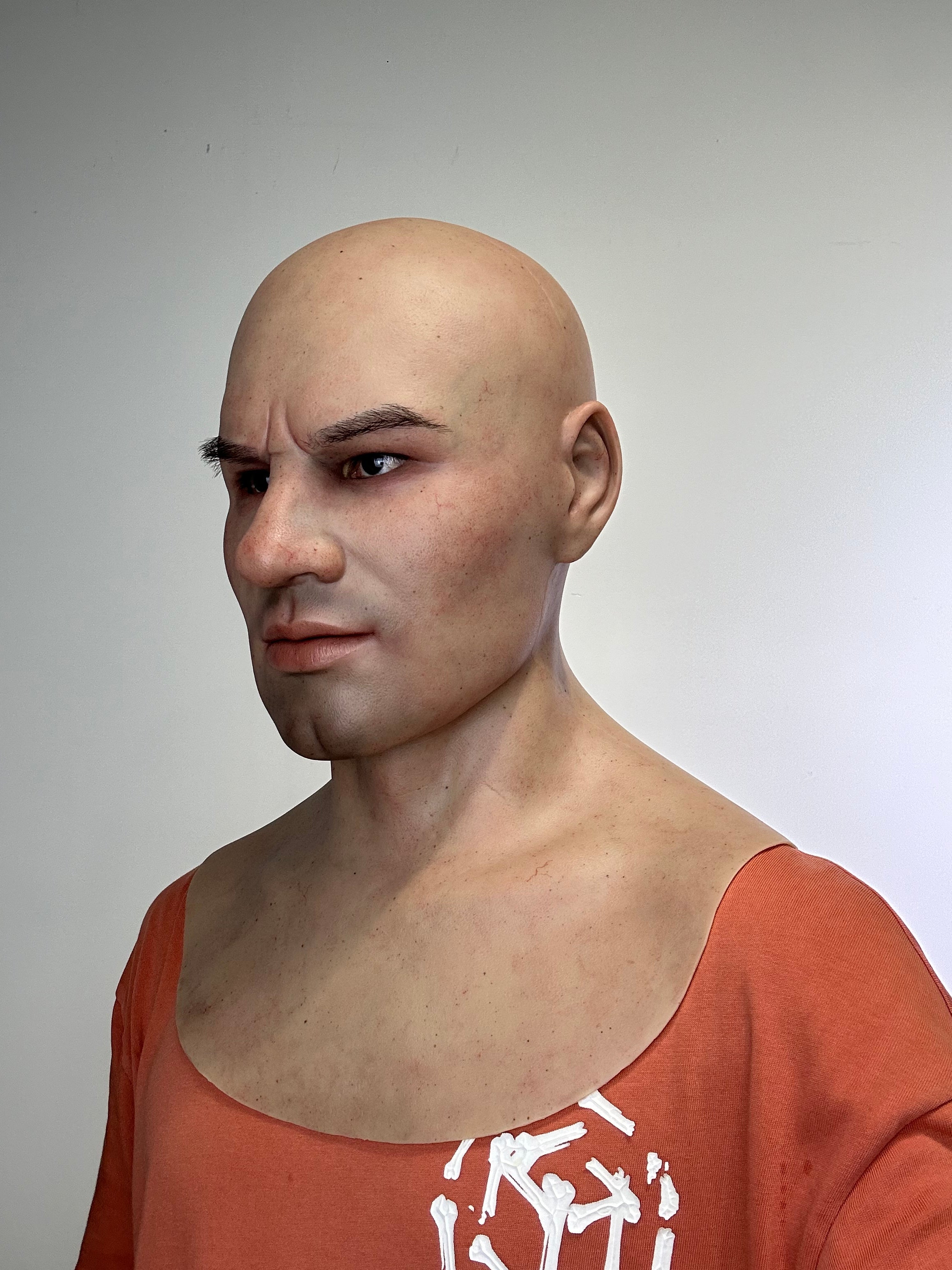 Ultra Realistic Strong Face Male Silicone Mask – Full Head Human Disguise Mask for Film, Prank & Transformation