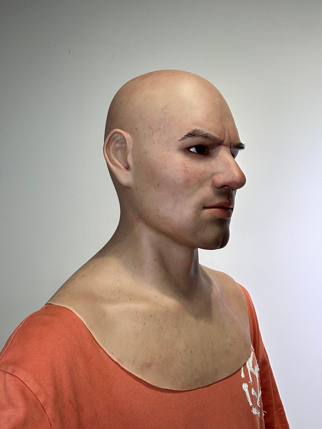 Ultra Realistic Strong Face Male Silicone Mask – Full Head Human Disguise Mask for Film, Prank & Transformation