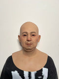 Ultra Realistic Bald Asian Male Silicone Mask – Full Head Human Face Mask for Disguise, Film & Everyday Identity Transformation