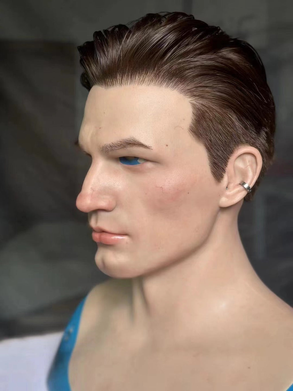 Ultra Realistic Young Asian Male Silicone Mask Full Head – Natural Skin Cosplay Disguise Mask with Hair