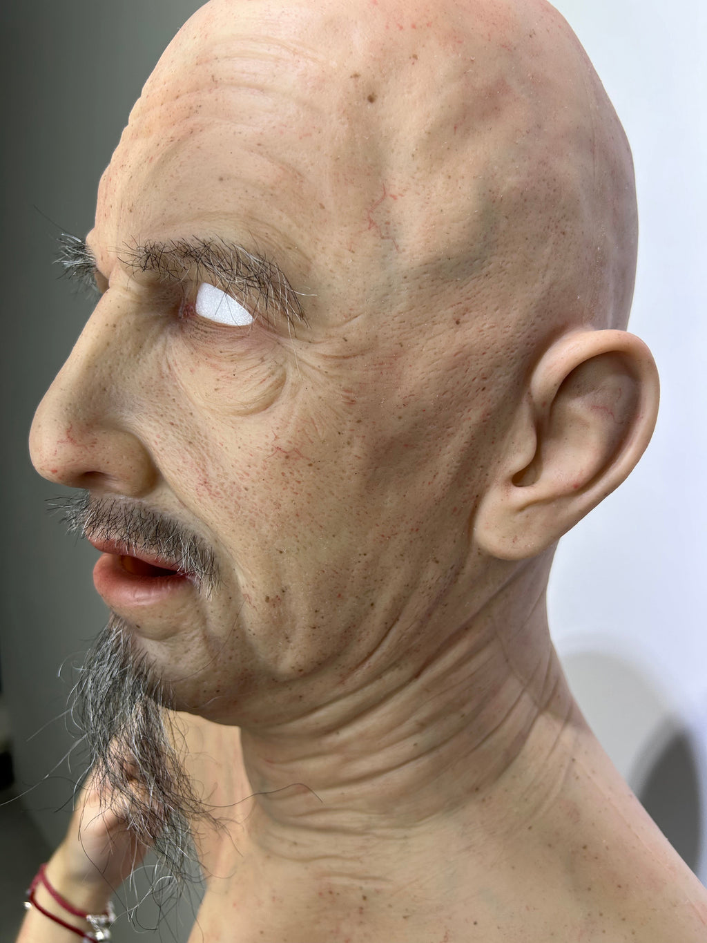Ultra Realistic Old Man Silicone Mask – Aging Transformation Face Mask for Prank, Film & Social Experiment