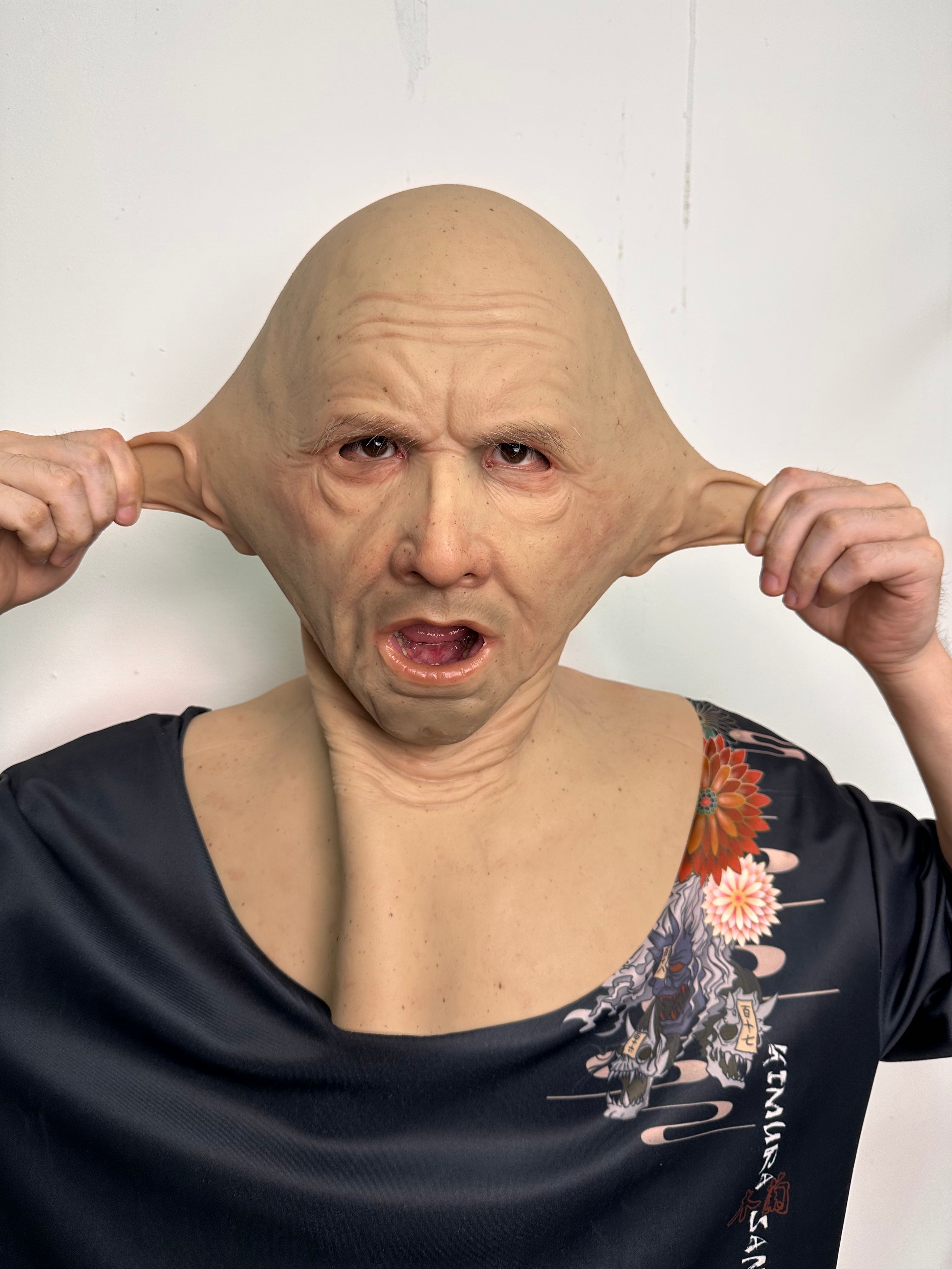 Ultra Realistic Old Man Silicone Mask – Aging Transformation Face Mask for Prank, Film & Social Experiment
