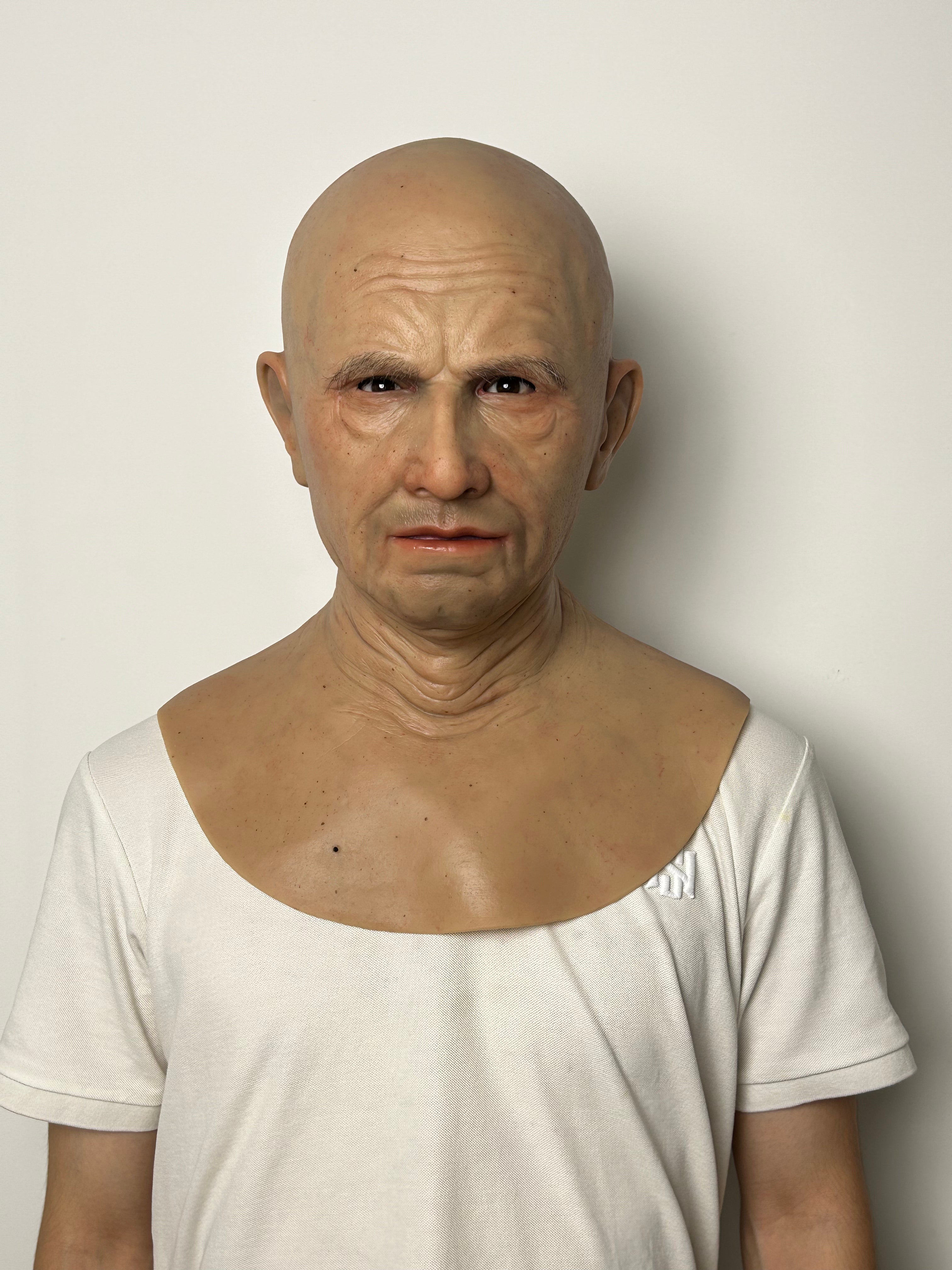 Ultra Realistic Old Man Silicone Mask – Aging Transformation Face Mask for Prank, Film & Social Experiment