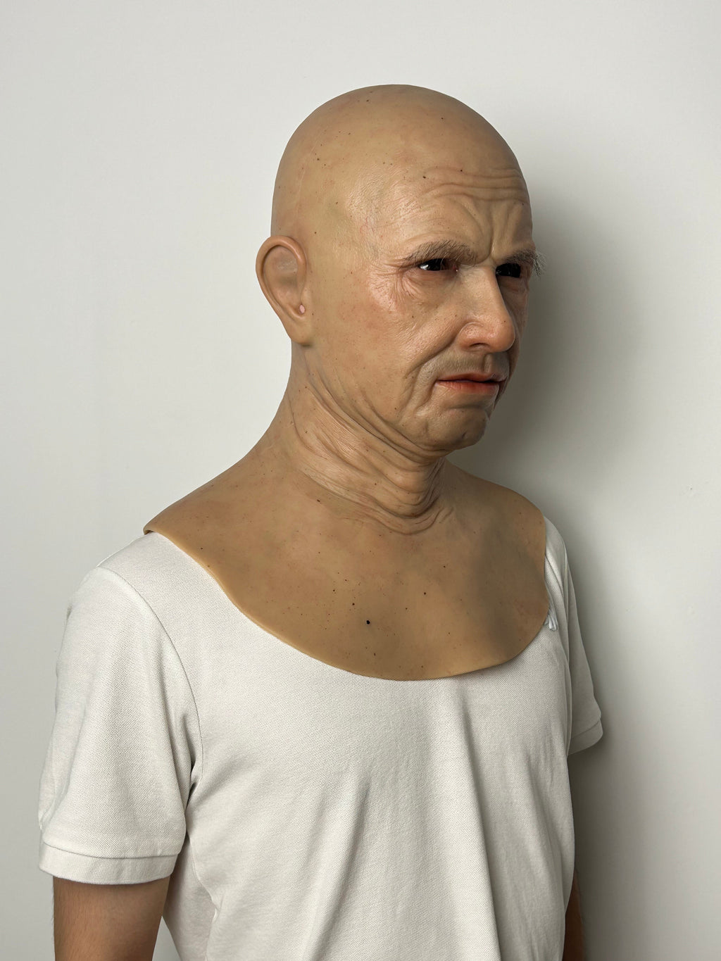 Ultra Realistic Old Man Silicone Mask – Aging Transformation Face Mask for Prank, Film & Social Experiment
