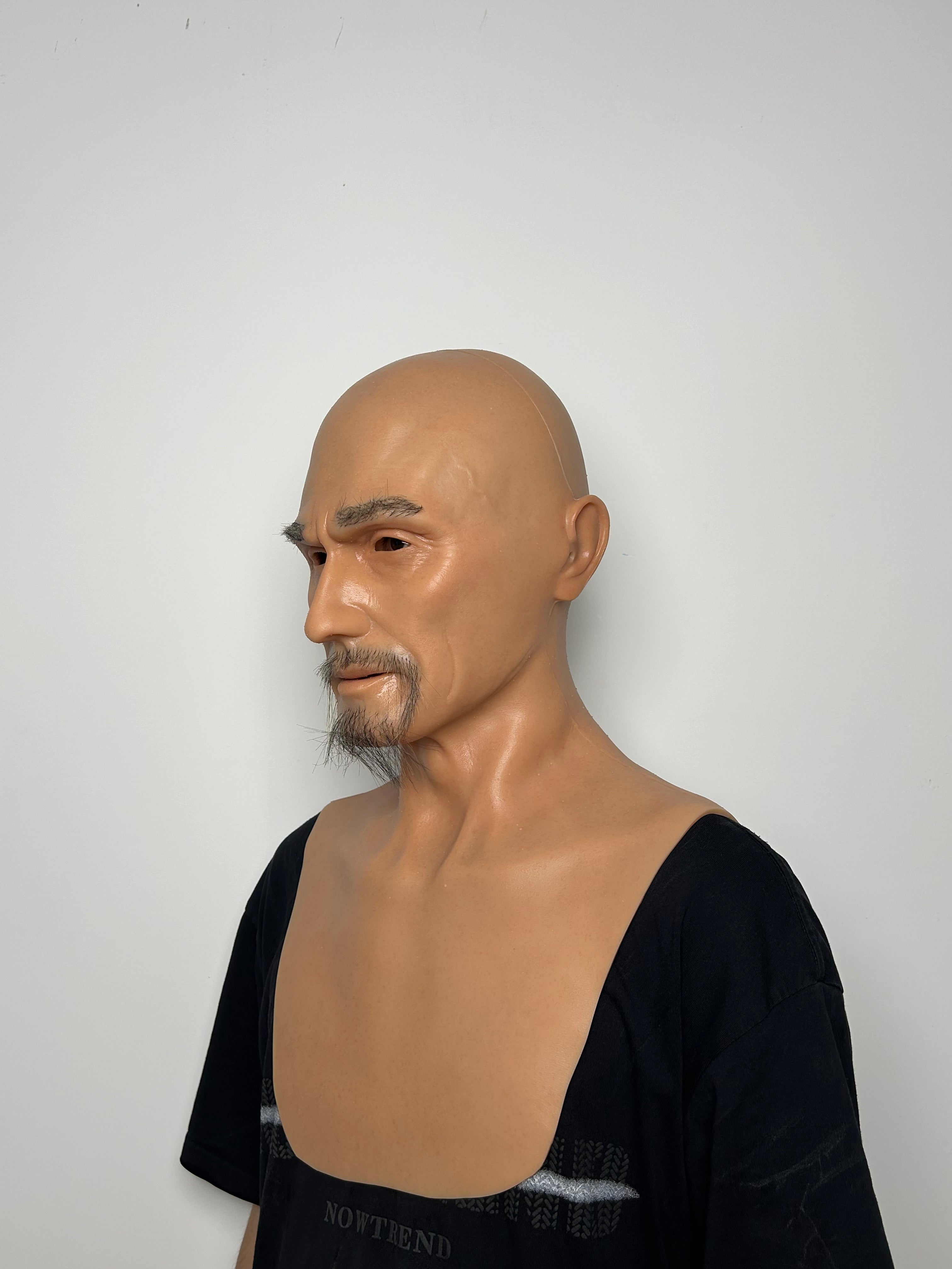 Ultra Realistic Silicone Mask Old Man – Asian Elder Face Disguise for Film, Roleplay & Social Experiments