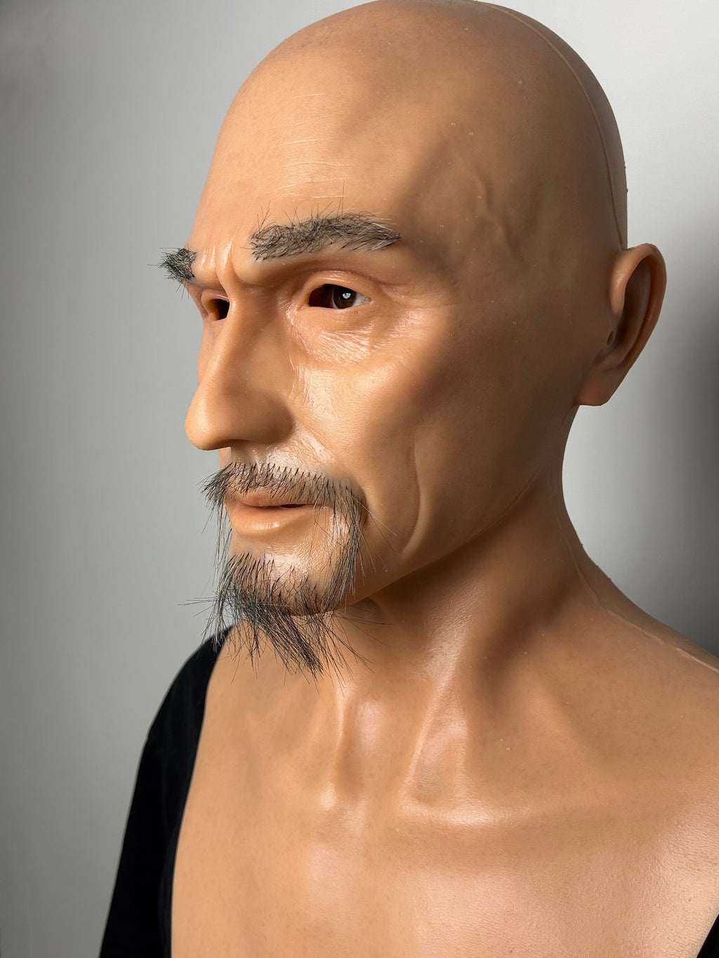 Ultra Realistic Silicone Mask Old Man – Asian Elder Face Disguise for Film, Roleplay & Social Experiments
