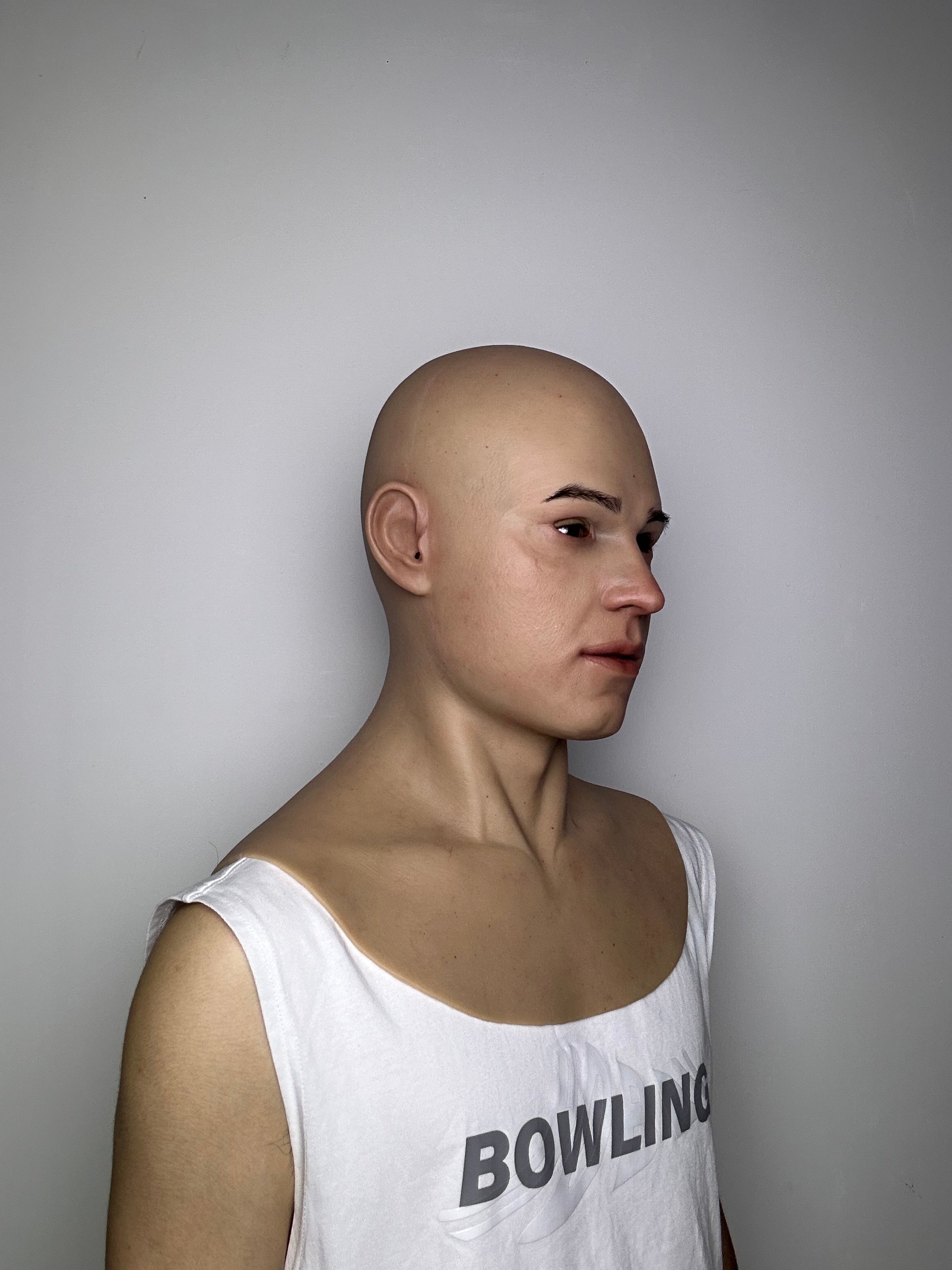 Ultra Realistic Silicone Mask Full Head – Young Male Face Disguise Mask for Cosplay, Film & Social Experiments