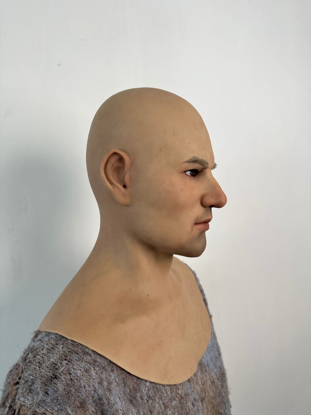 Ultra Realistic Strong Face Male Silicone Mask – Full Head Human Disguise Mask for Film, Prank & Transformation