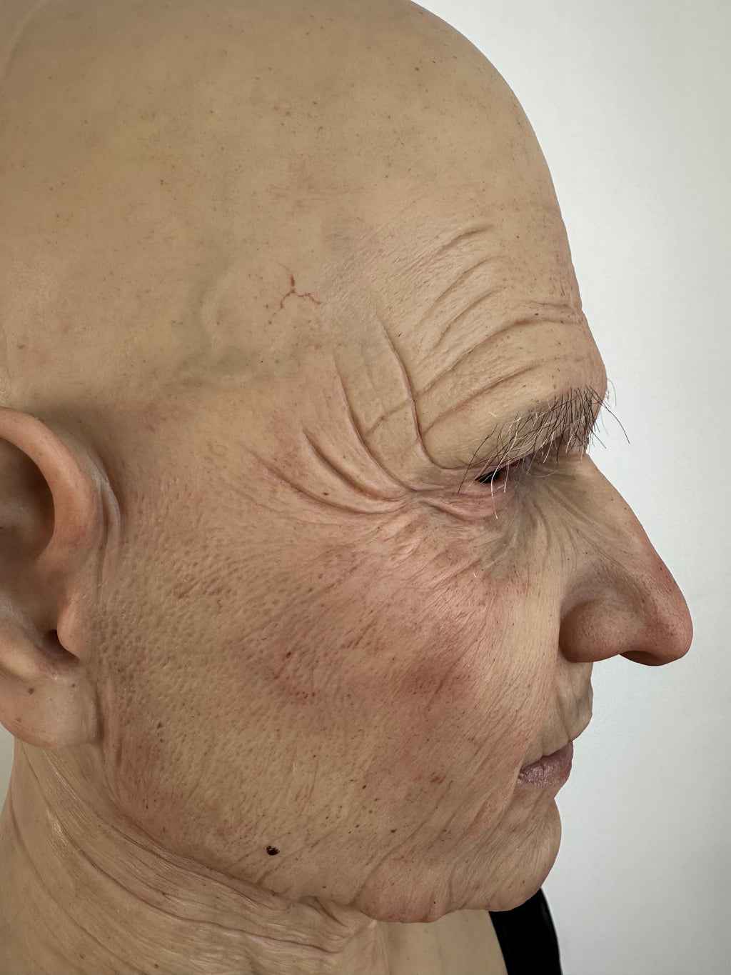 Ultra Realistic Elderly Man Silicone Mask – Full Head Old Person Disguise Mask for Film, Prank & Social Experiment