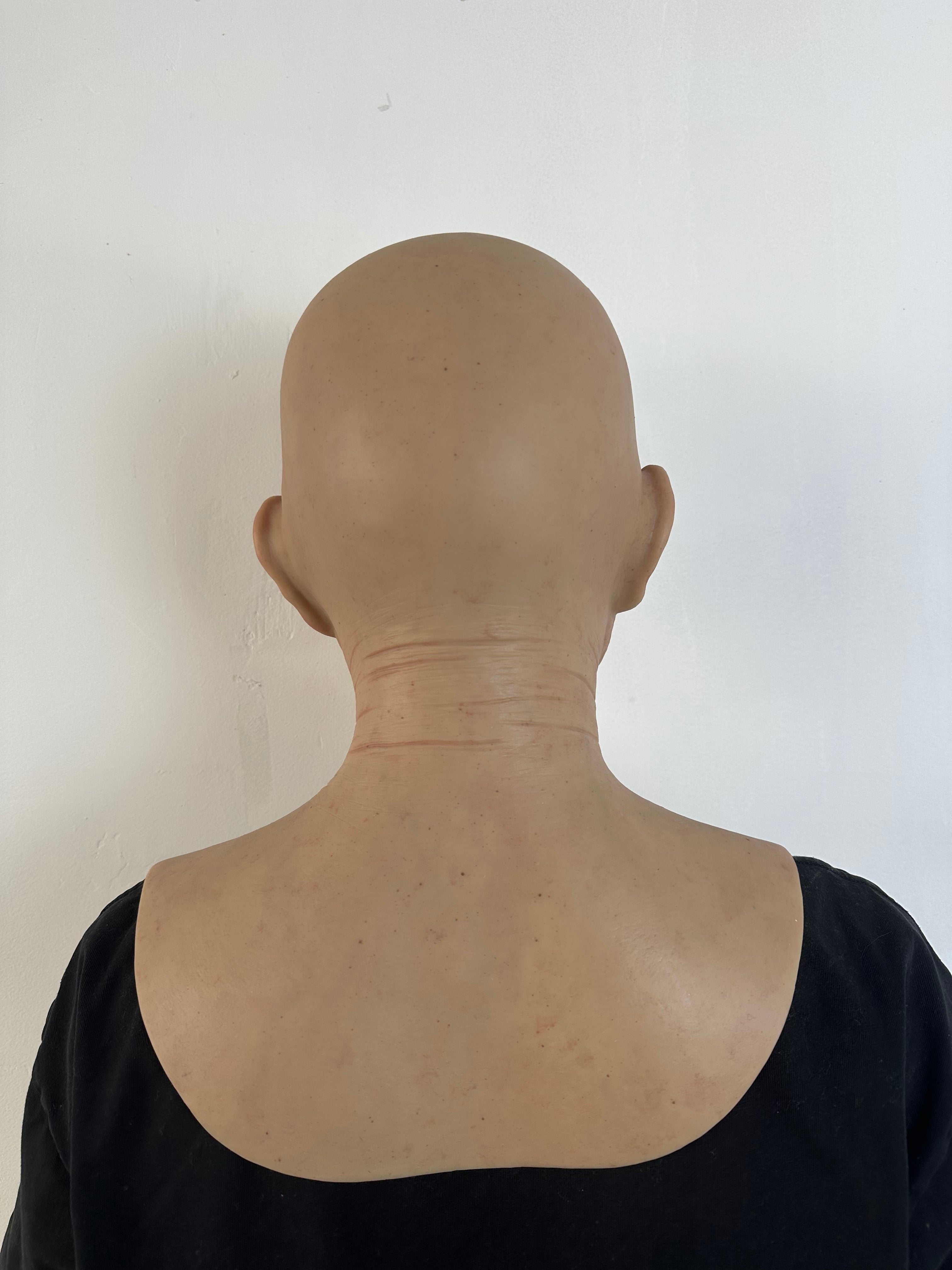 Realistic Bald Silicone Mask Full Head – Human Disguise Mask for Cosplay, Prank & Film