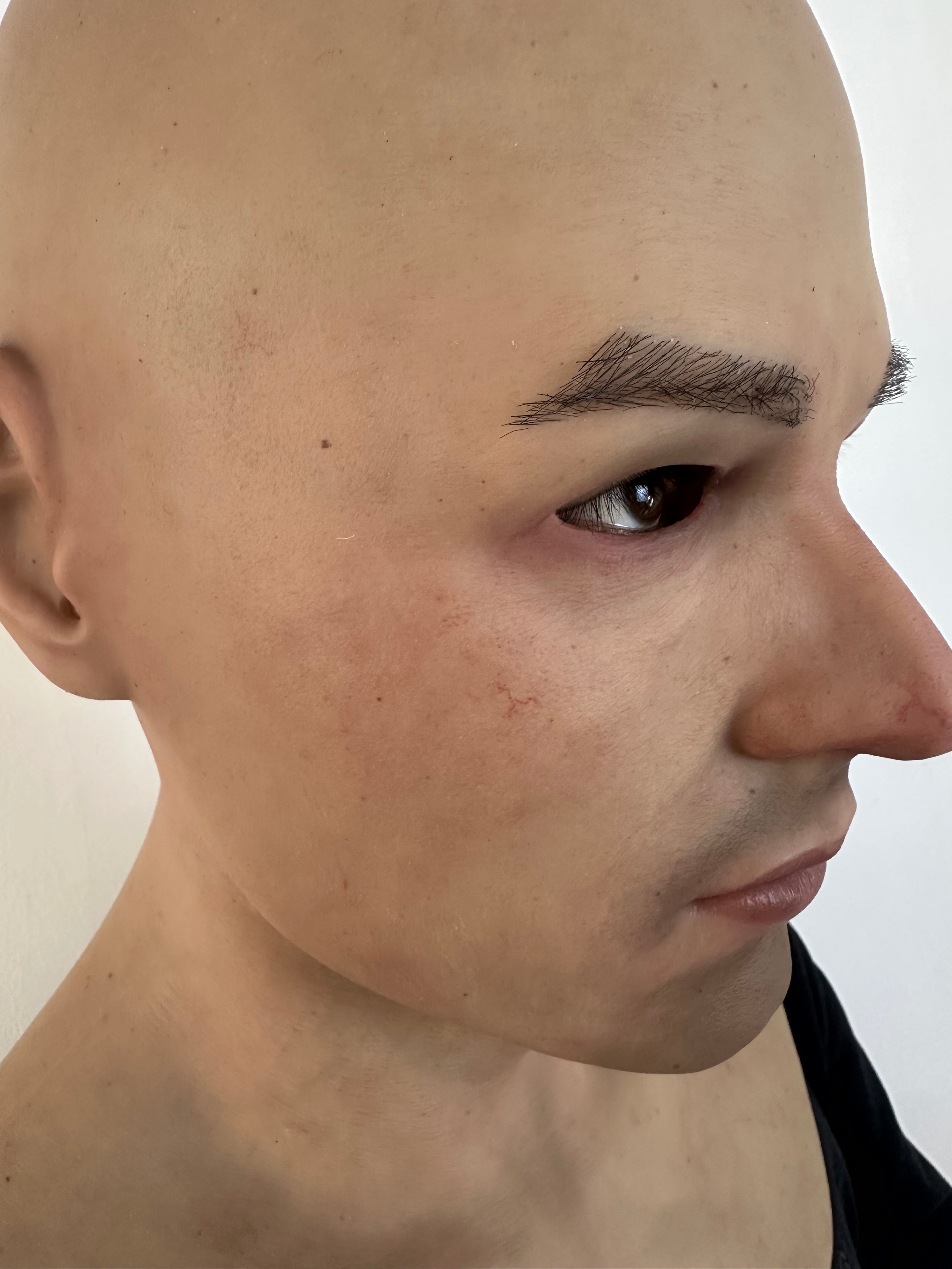 Realistic Bald Silicone Mask Full Head – Human Disguise Mask for Cosplay, Prank & Film