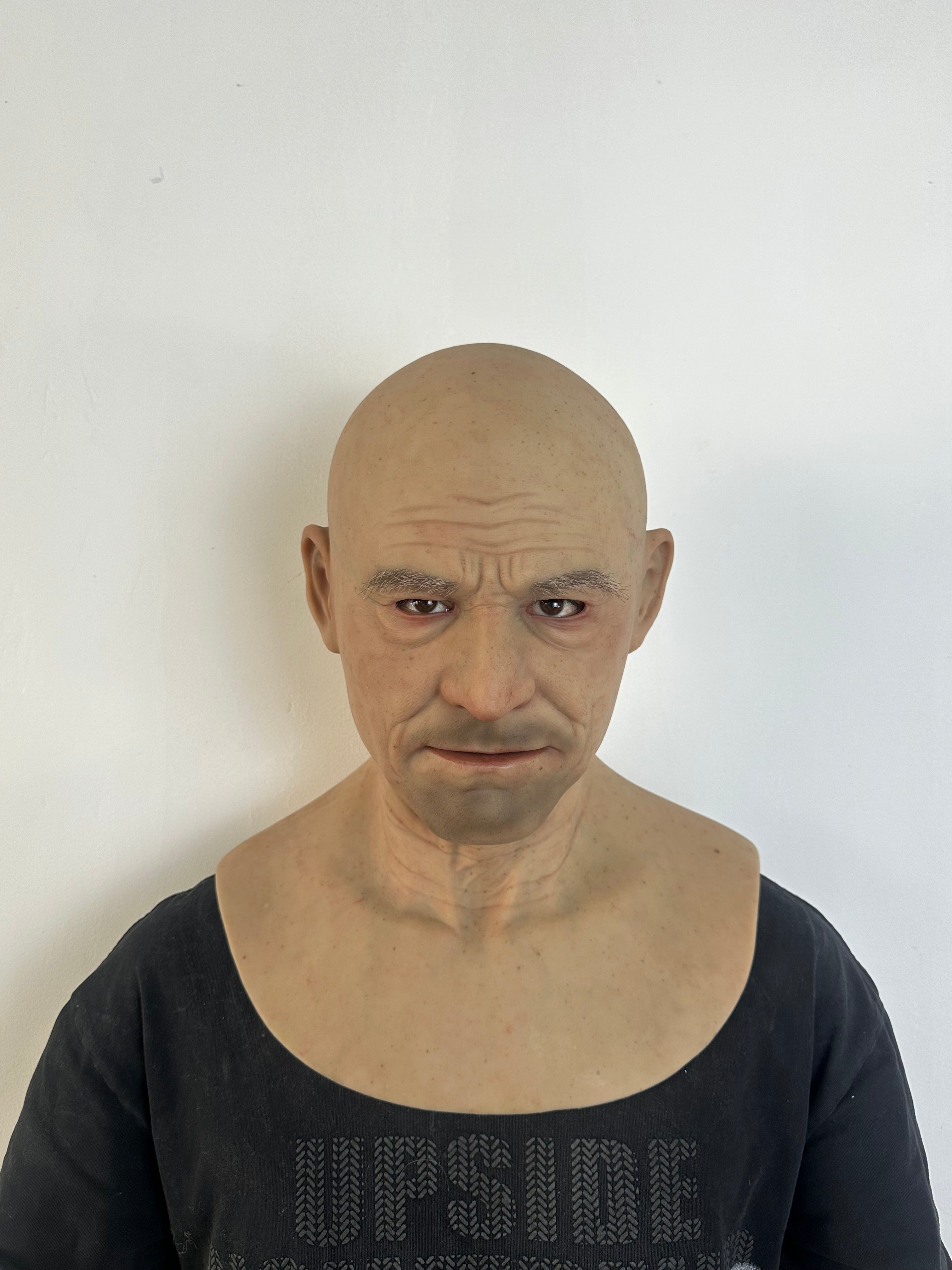 Ultra Realistic Old Man Silicone Mask Full Head – Elderly Male Face Mask for Disguise, Film & Cosplay