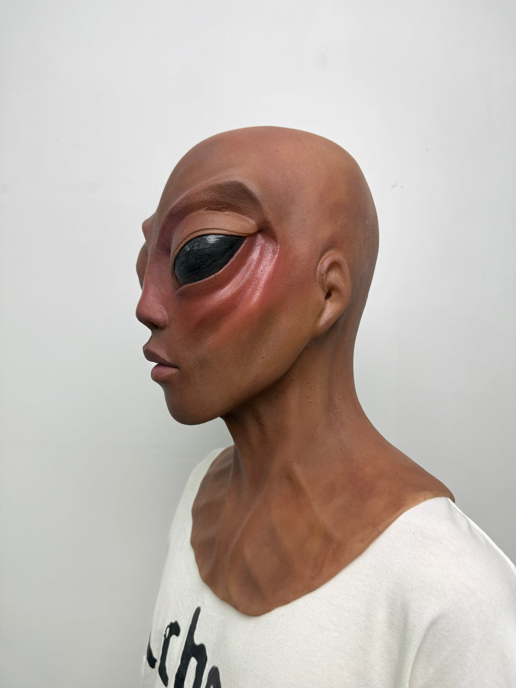 Realistic Alien Silicone Mask Full Head – Minimalist Extraterrestrial Mask for Disguise, Film & Cosplay