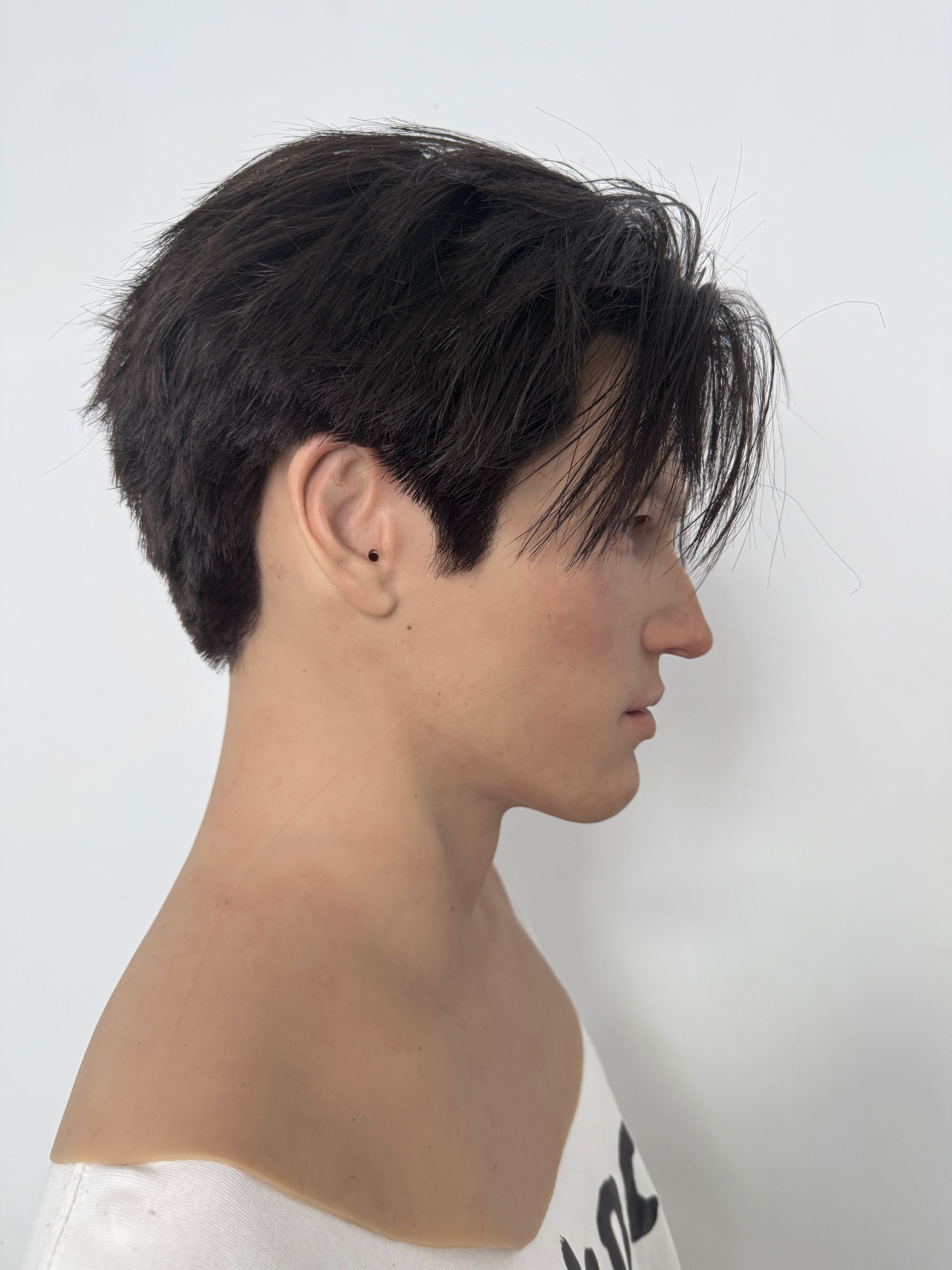 Ultra Realistic Young Asian Male Silicone Mask Full Head – Natural Skin Cosplay Disguise Mask with Hair