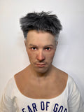 Ultra Realistic Silicone Mask with Hair – Full Head Human Disguise Mask for Film, Cosplay & Prank