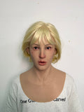 Ultra Realistic Blonde Female Silicone Mask Full Head – Hyper Real Young Woman Mask for Cosplay, Disguise & Film