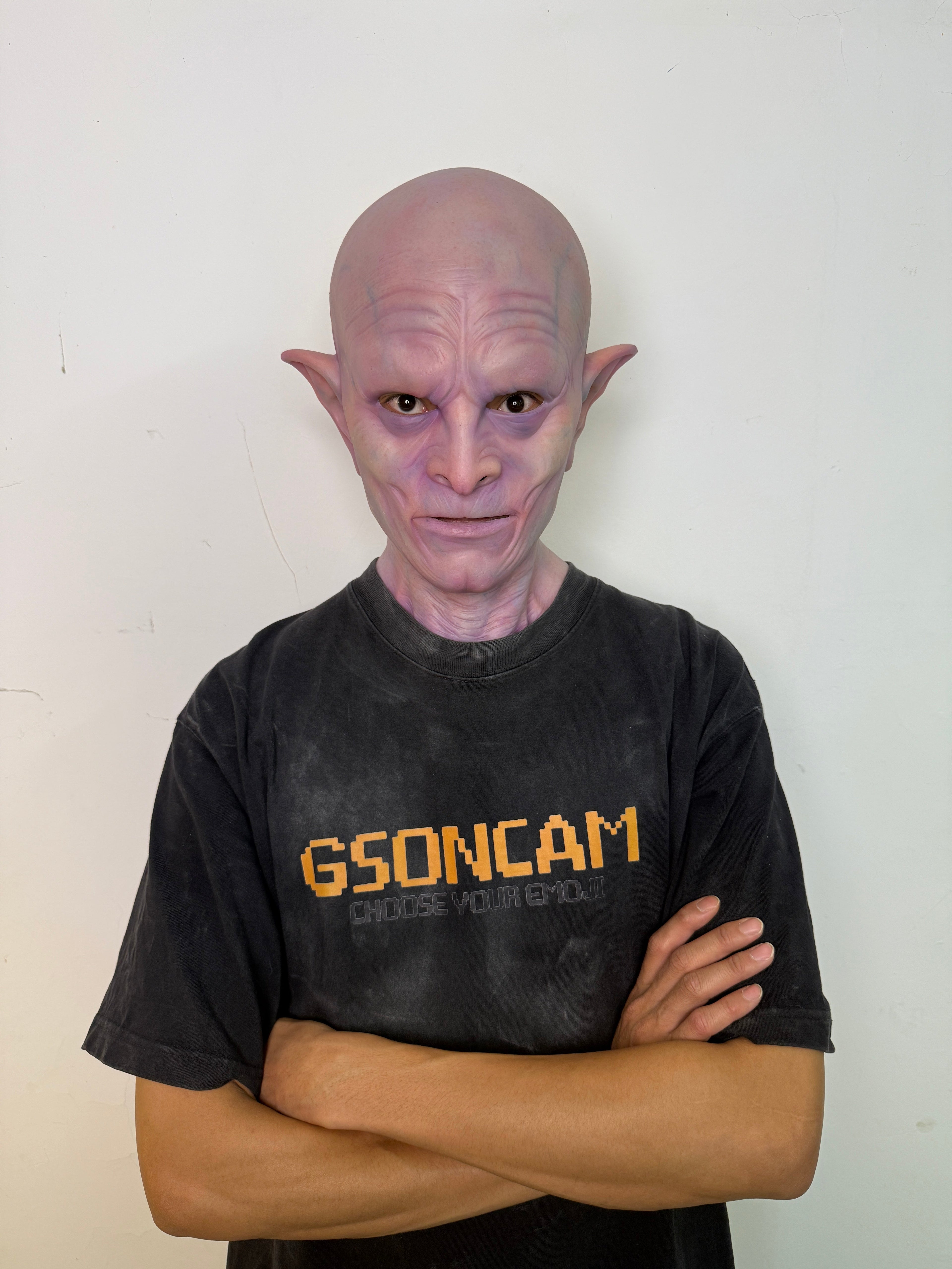 Ultra Realistic Alien Silicone Mask Full Head – Hyper Real Creature Mask for Cosplay, Film FX & Halloween