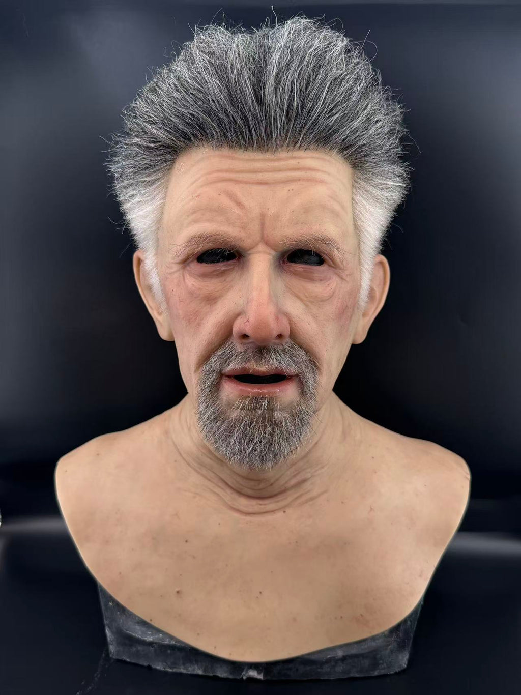 Hyper Realistic Old Man Silicone Mask with Hair – Movie Quality Aging Face Mask for Film, Prank & Disguise