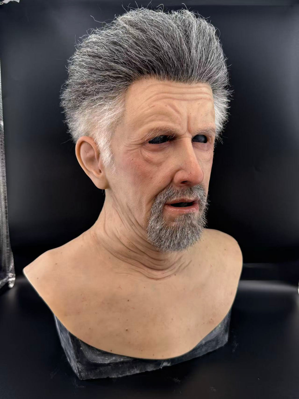 Hyper Realistic Old Man Silicone Mask with Hair – Movie Quality Aging Face Mask for Film, Prank & Disguise