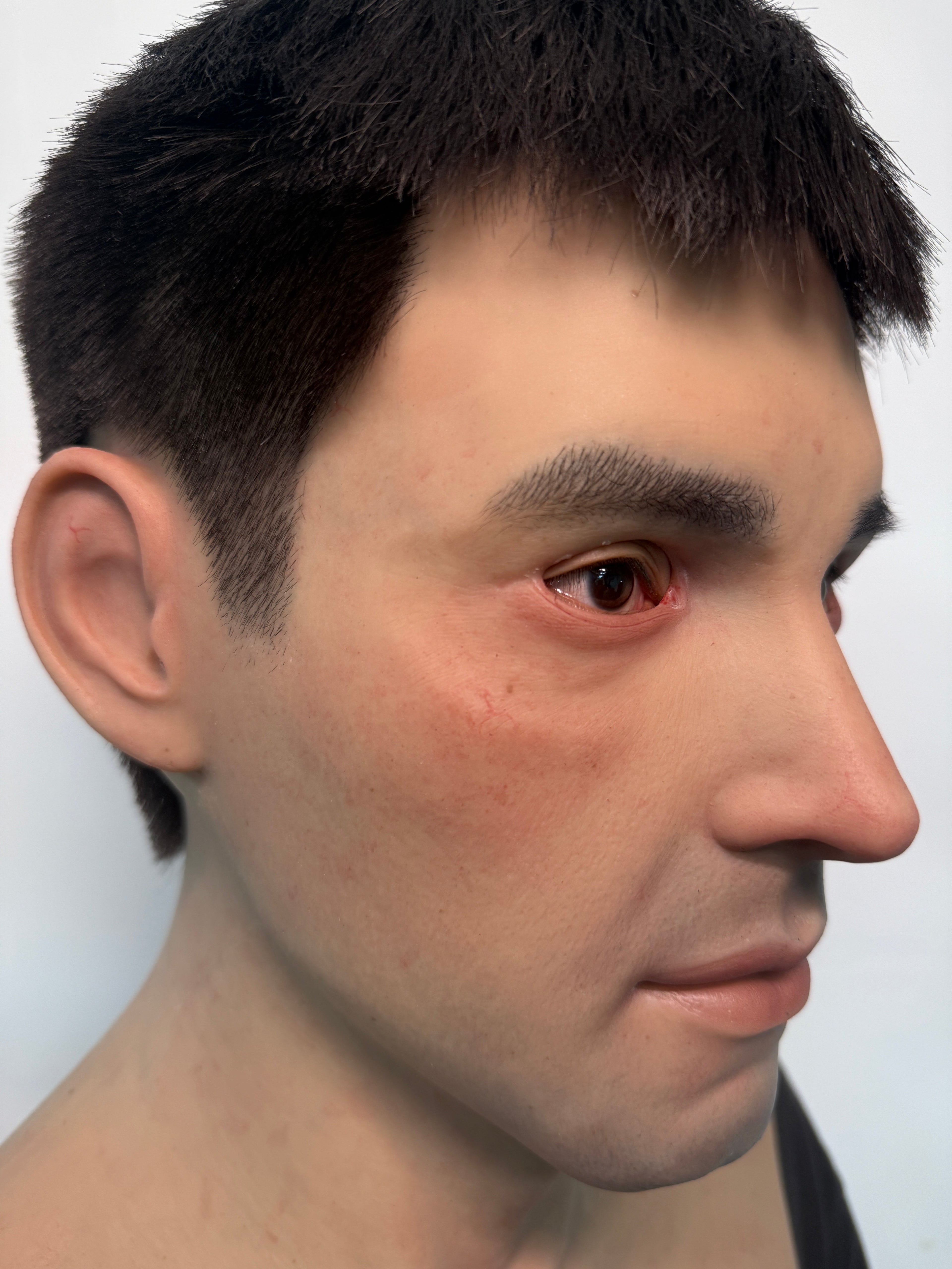 Ultra Realistic Silicone Mask Full Head – Natural Asian Male Face Disguise Mask for Cosplay, Film & Social Experiments