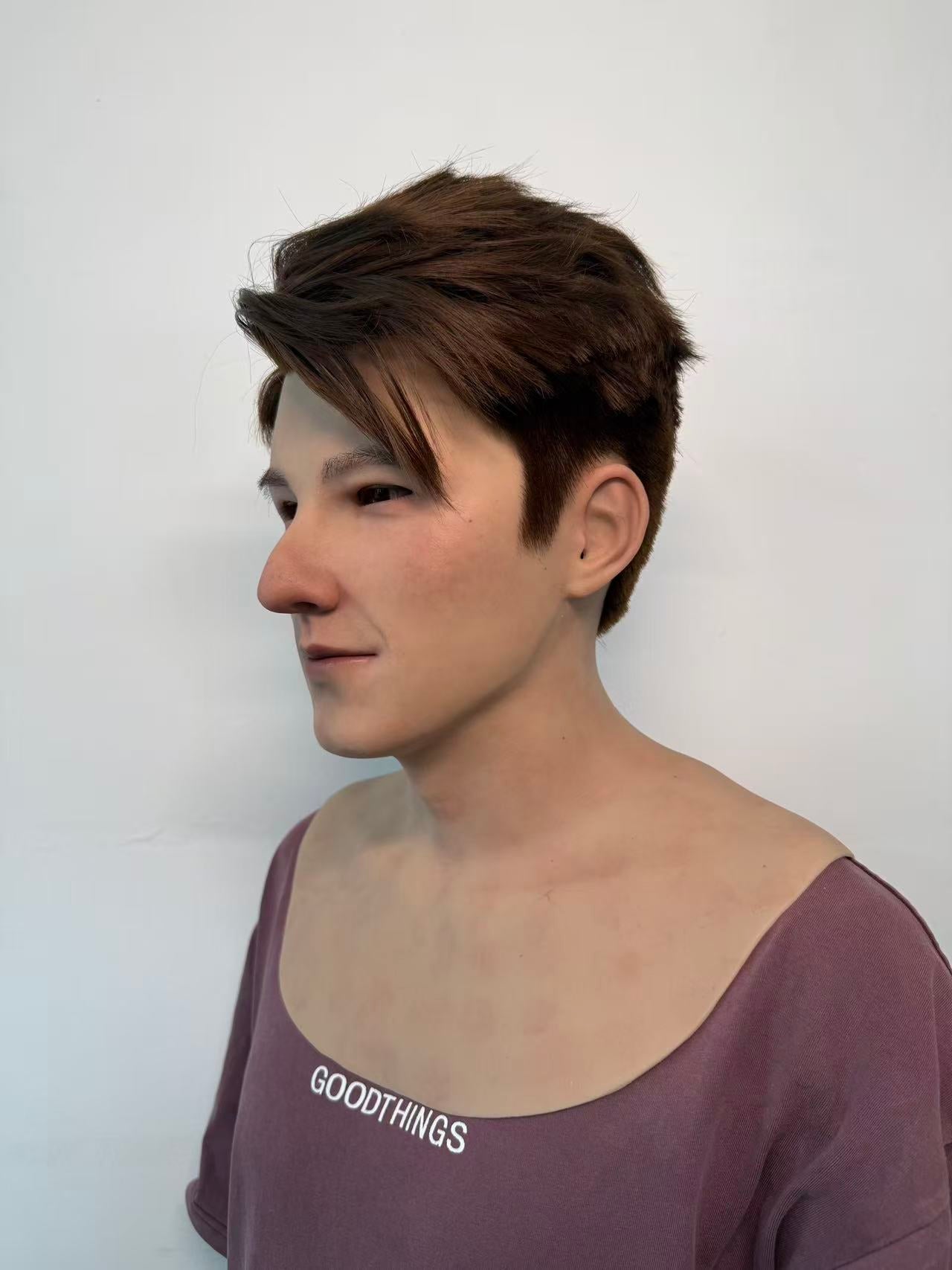 Ultra Realistic Young Male Silicone Mask Full Head – Natural Look Man Mask with Hair for Disguise, Cosplay & Film