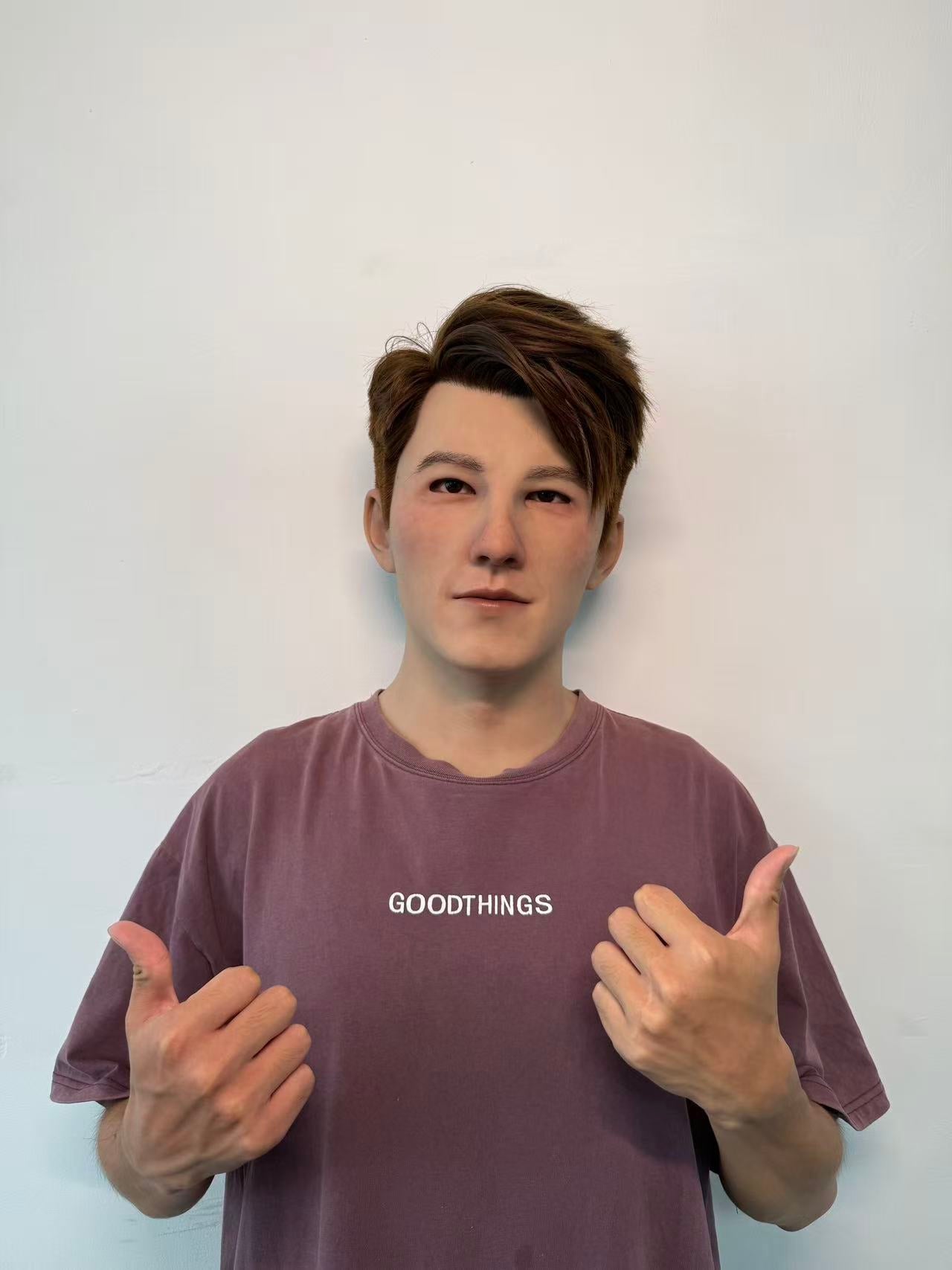 Ultra Realistic Young Male Silicone Mask Full Head – Natural Look Man Mask with Hair for Disguise, Cosplay & Film