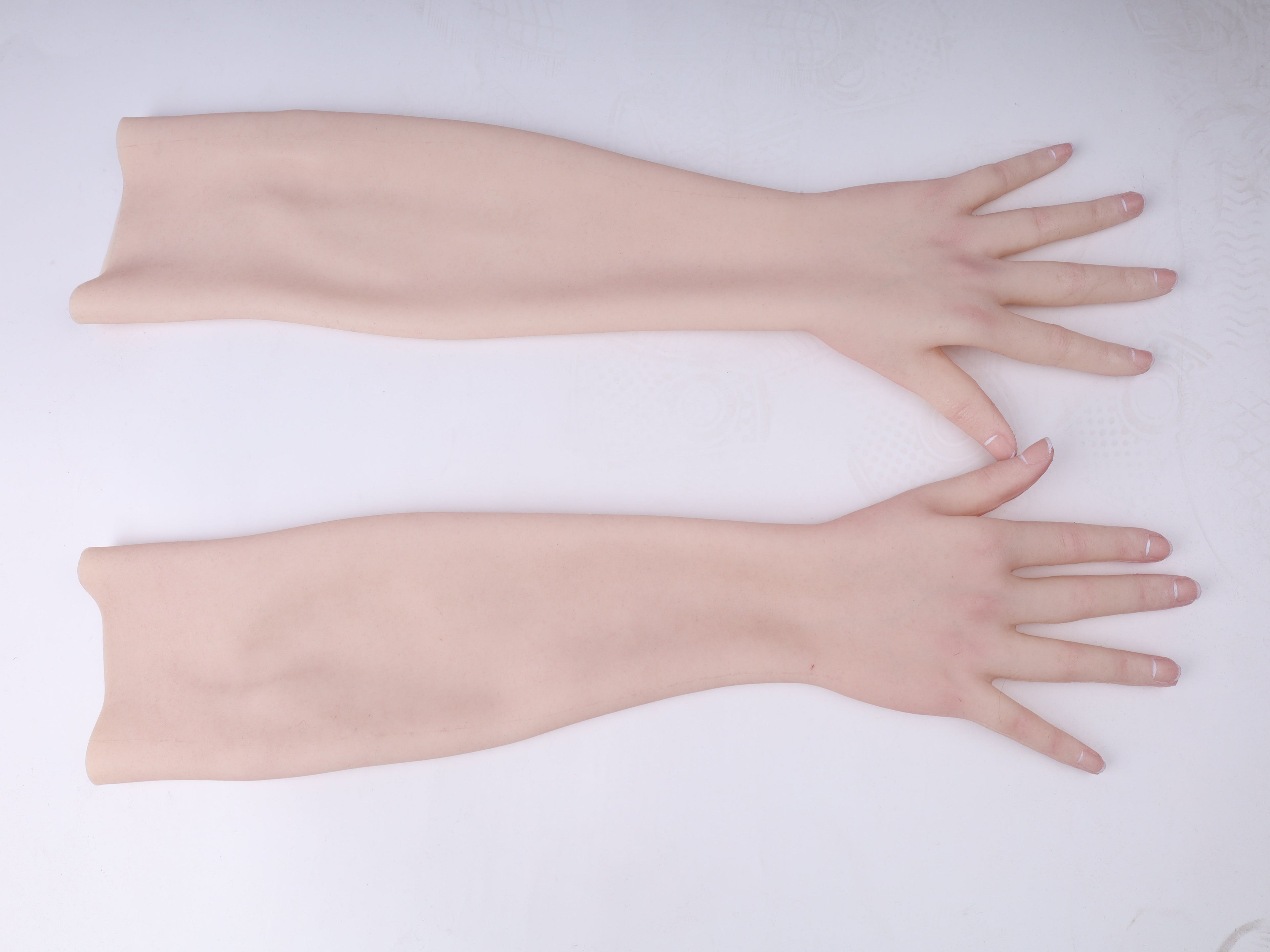 Ultra Realistic Female Silicone Hands with Forearm – Lifelike Wearable Hands for Full Disguise, Cosplay & Film