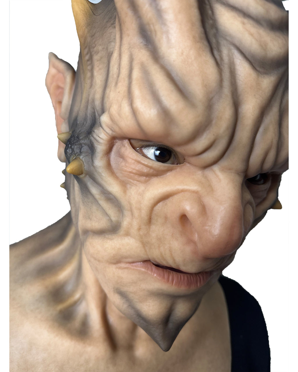Demon Horn Mask Full Head – Ultra Realistic Devil Cosplay Mask for Halloween, Horror & Film