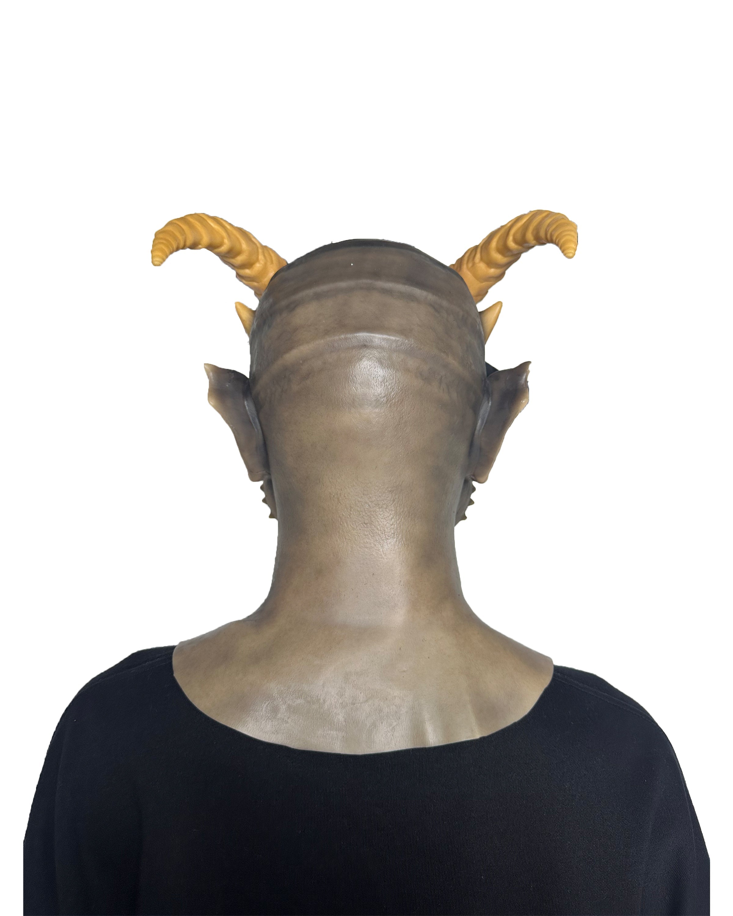 Demon Horn Mask Full Head – Ultra Realistic Devil Cosplay Mask for Halloween, Horror & Film