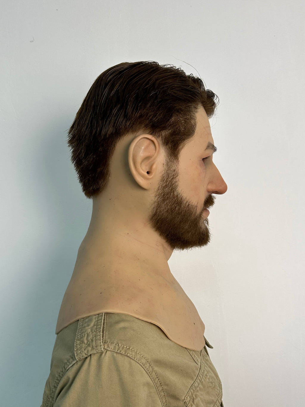 Ultra Realistic Silicone Mask Western Male – Movie-Level Human Disguise for Film, Social Experiments & Content Creation