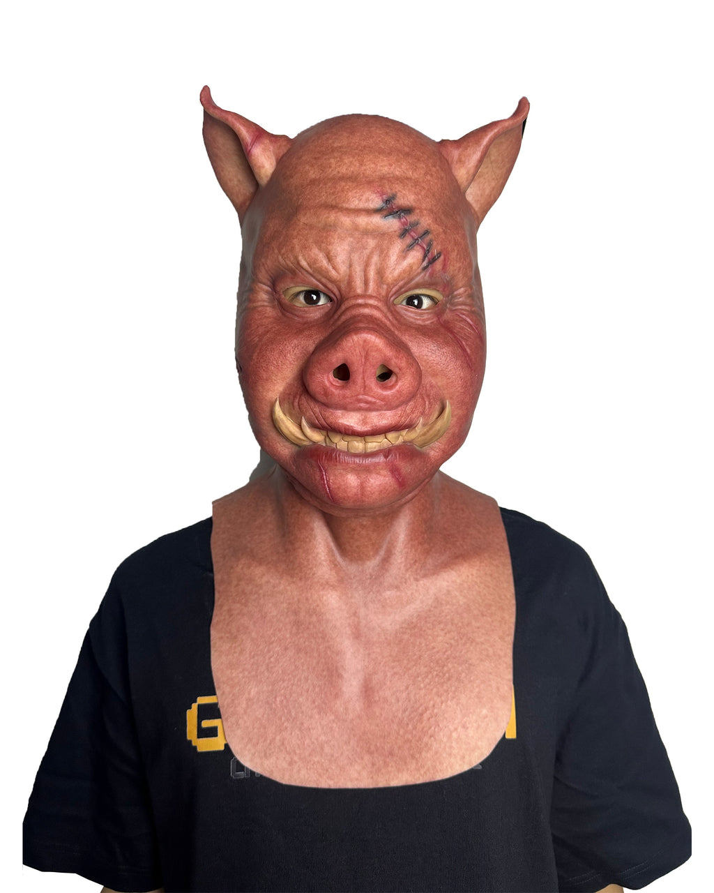 Scary Pig Monster Mask Full Head – Horror Animal Mask for Halloween, Cosplay & Prank