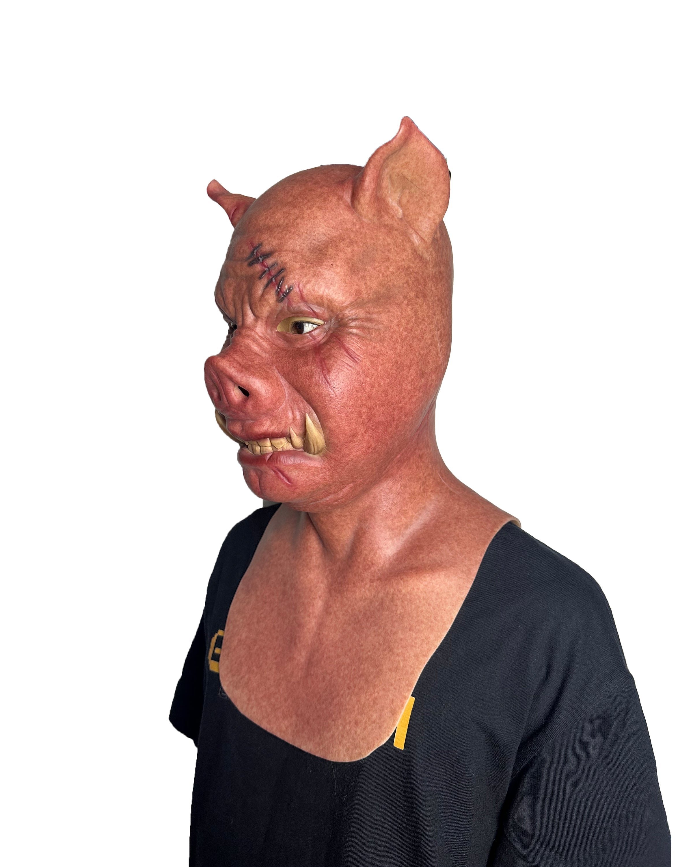 Scary Pig Monster Mask Full Head – Horror Animal Mask for Halloween, Cosplay & Prank