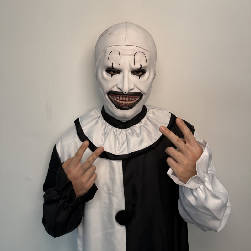 Scary Clown Mask Full Head – Horror Cosplay Mask for Halloween, Party & Prank Costume