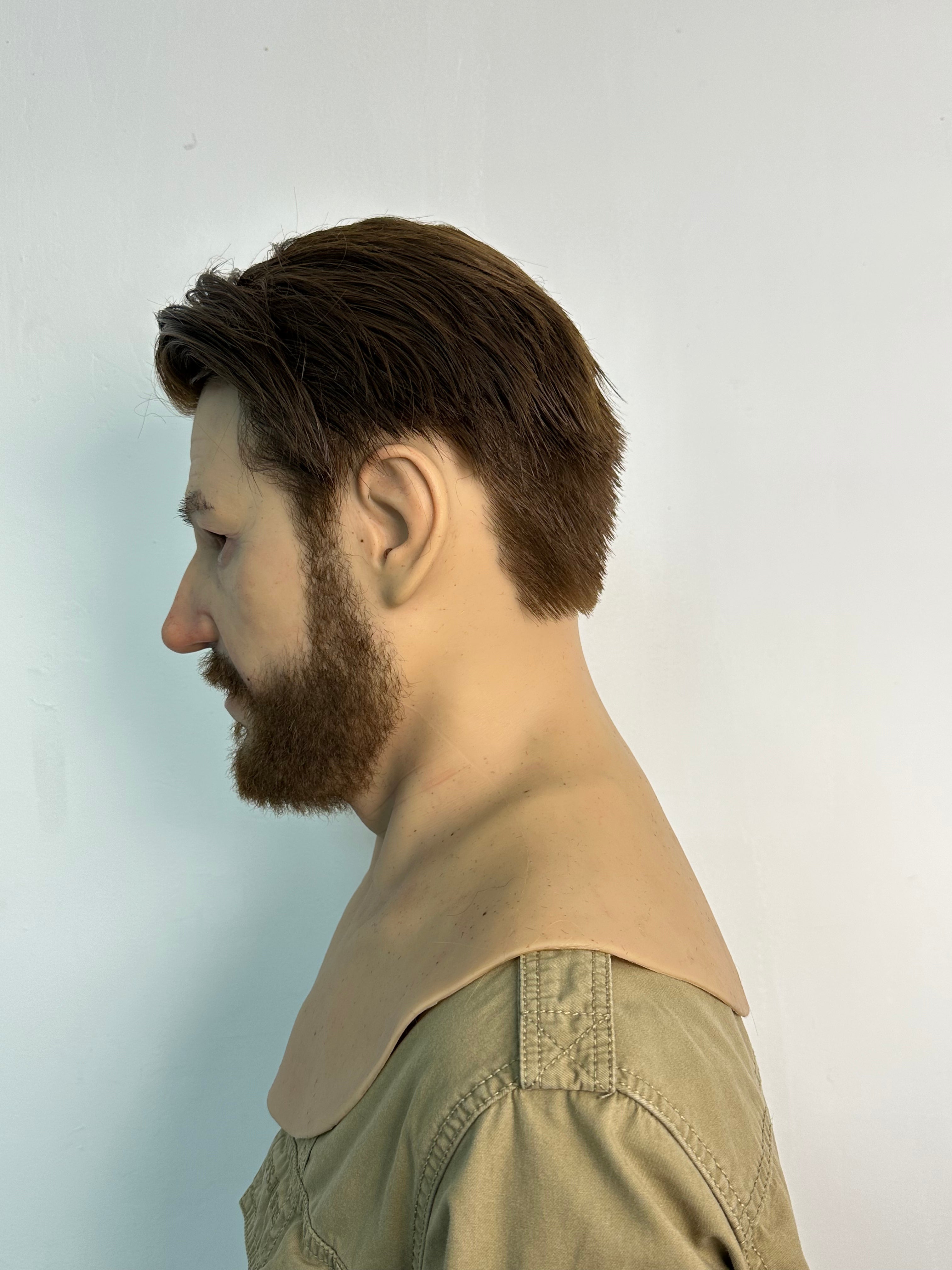Ultra Realistic Silicone Mask Western Male – Movie-Level Human Disguise for Film, Social Experiments & Content Creation