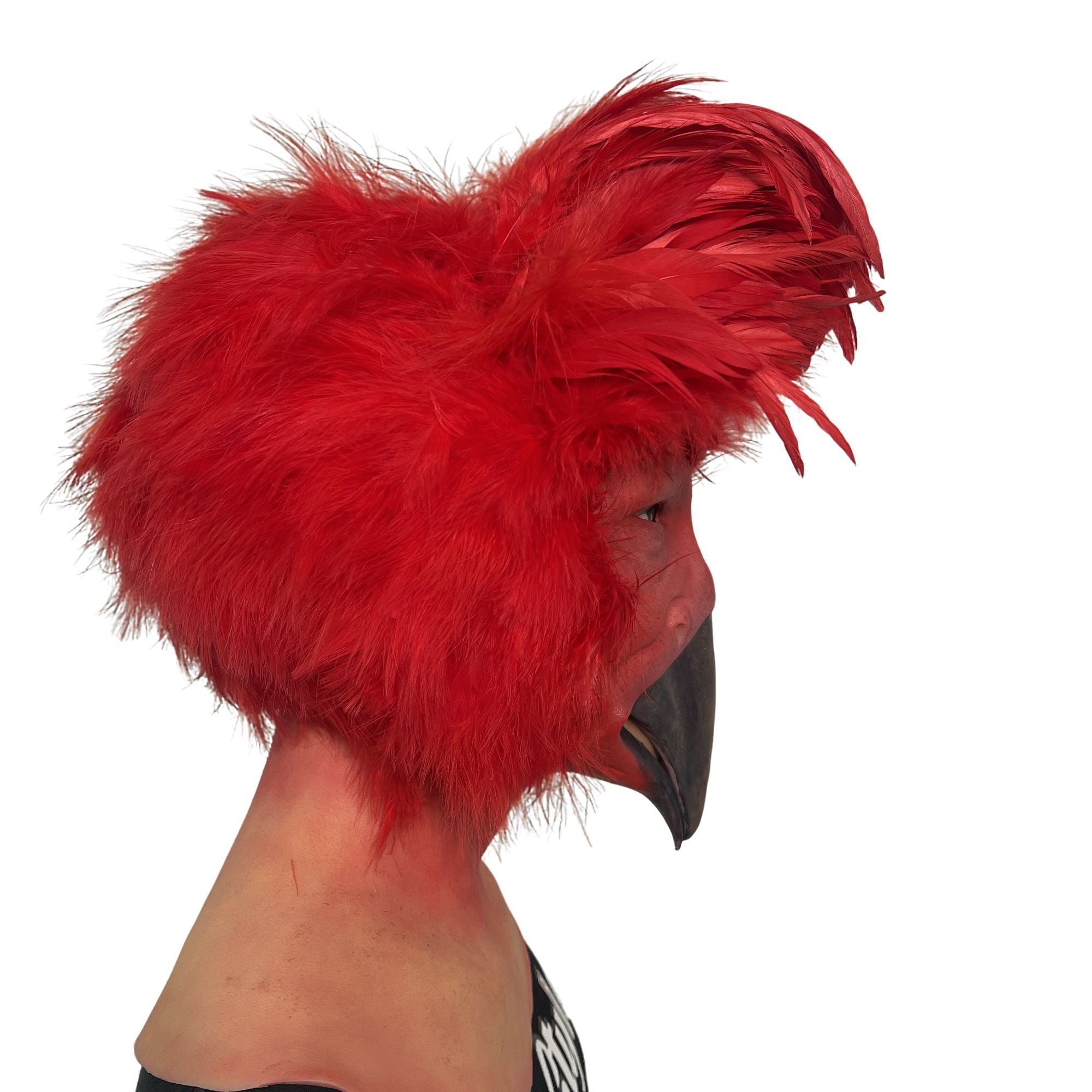 Red Bird Monster Mask Full Head – Funny Scary Cosplay Animal Mask for Halloween Party & Prank