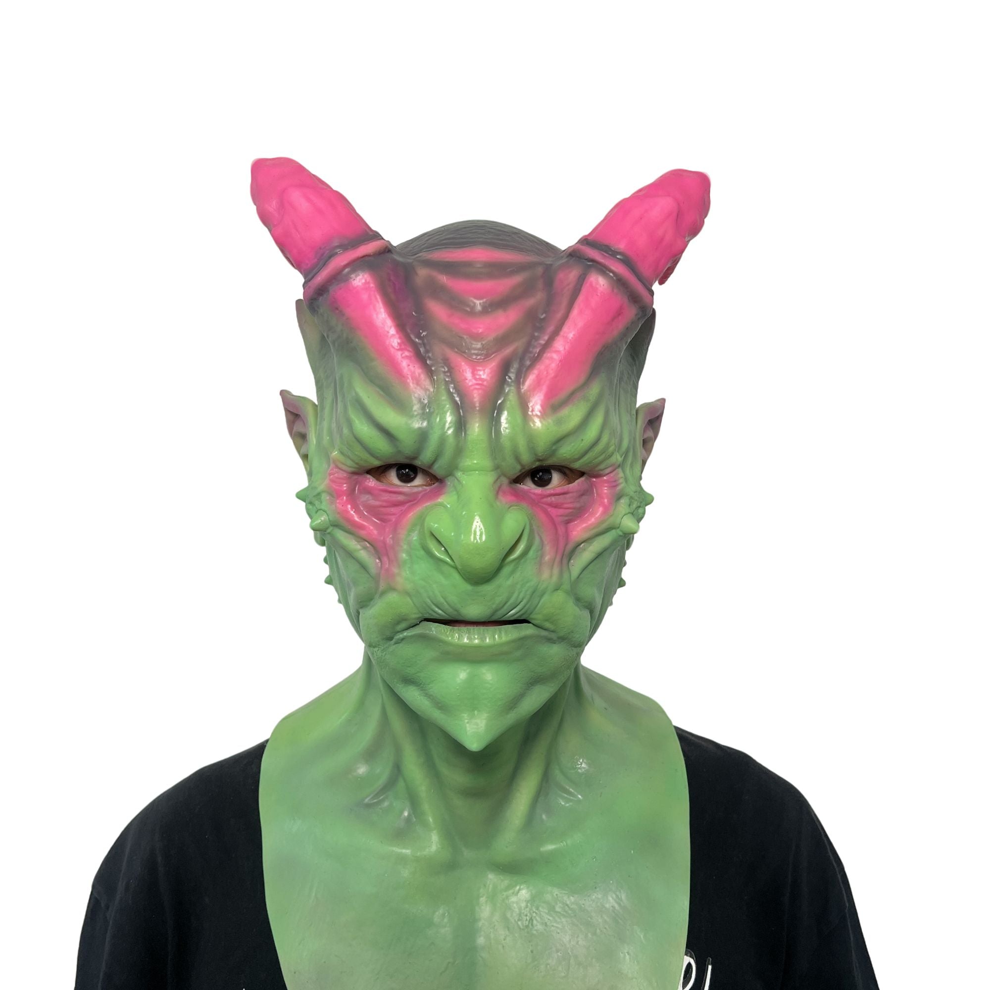 Alien Demon Mask Full Head – Colorful Fantasy Creature Mask for Halloween, Cosplay & Viral Content