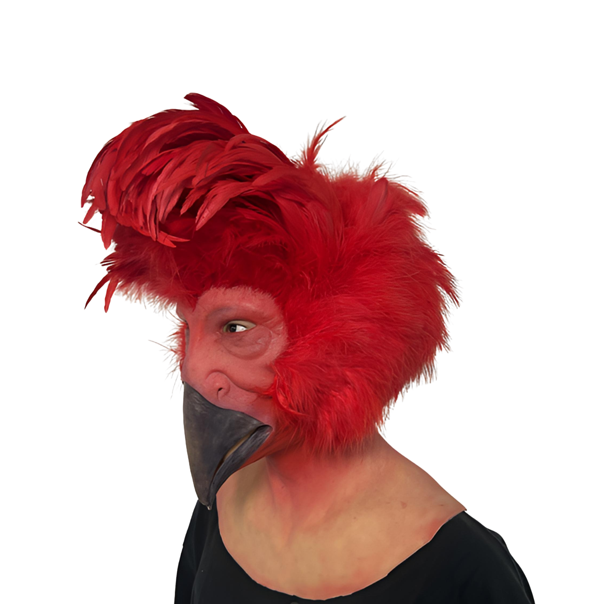 Red Bird Monster Mask Full Head – Funny Scary Cosplay Animal Mask for Halloween Party & Prank