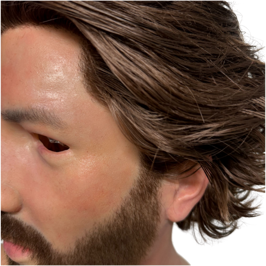 Ultra Realistic Silicone Mask with Hair & Beard – Natural Male Face Mask for Prank, Social Experiment & Film