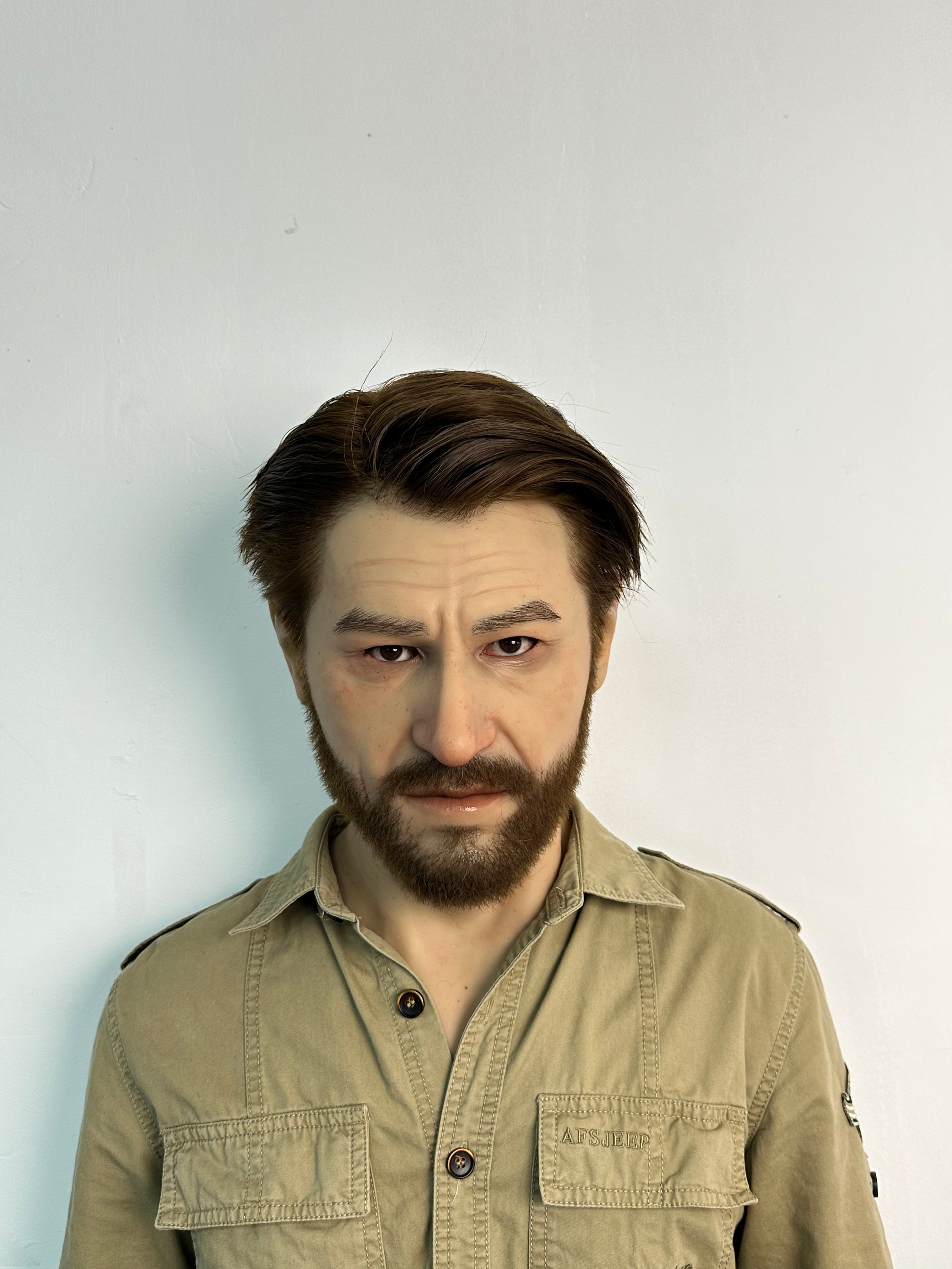 Ultra Realistic Silicone Mask Western Male – Movie-Level Human Disguise for Film, Social Experiments & Content Creation