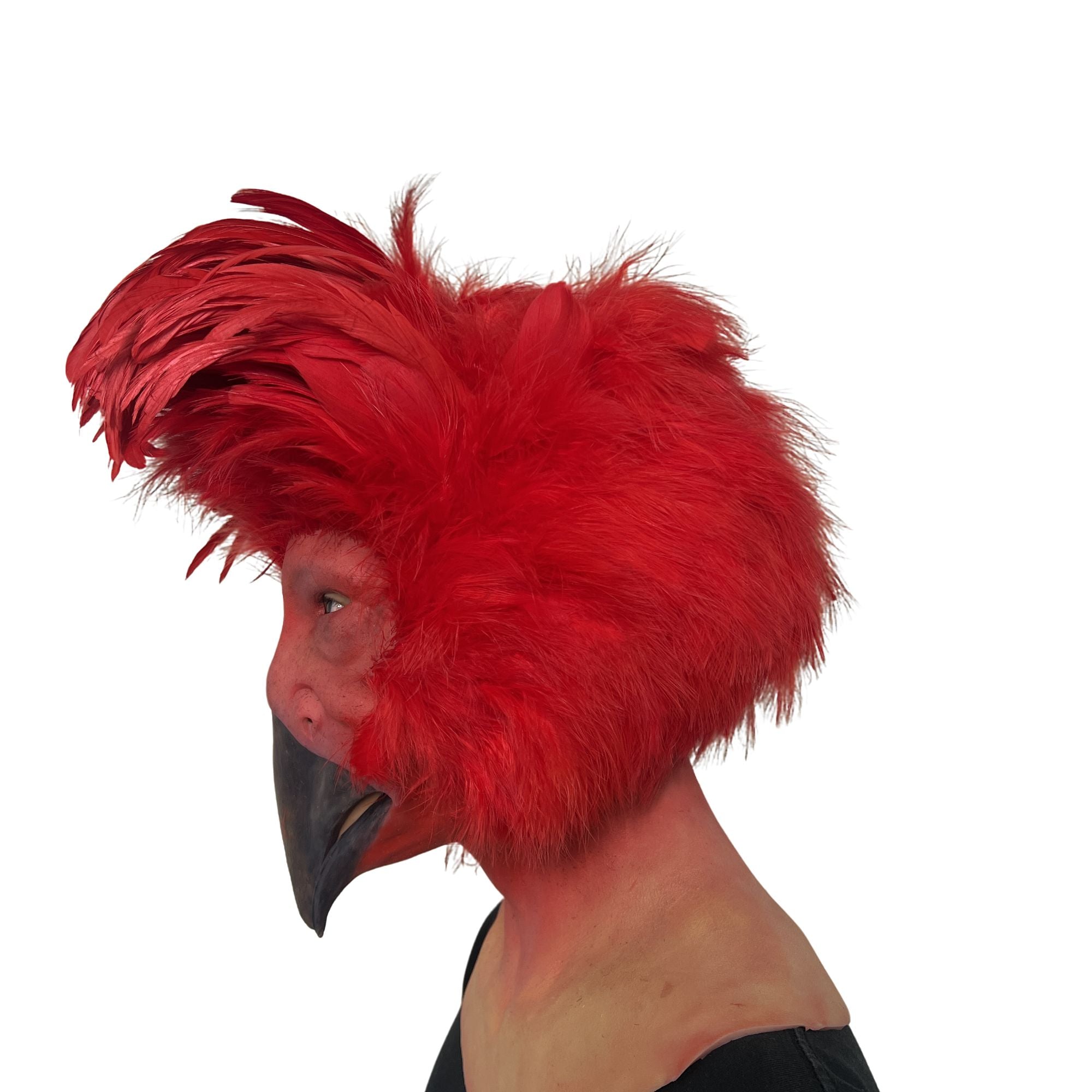 Red Bird Monster Mask Full Head – Funny Scary Cosplay Animal Mask for Halloween Party & Prank