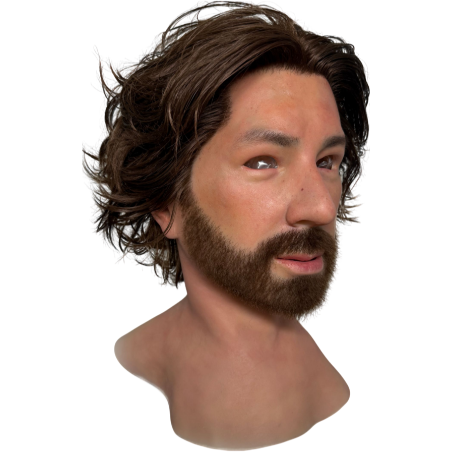 Ultra Realistic Silicone Mask with Hair & Beard – Natural Male Face Mask for Prank, Social Experiment & Film