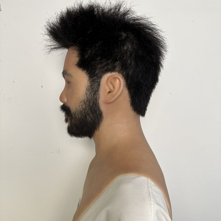 Ultra Realistic Silicone Mask with Beard – Mature Male Human Disguise for Film, Social Experiments & Content Creation
