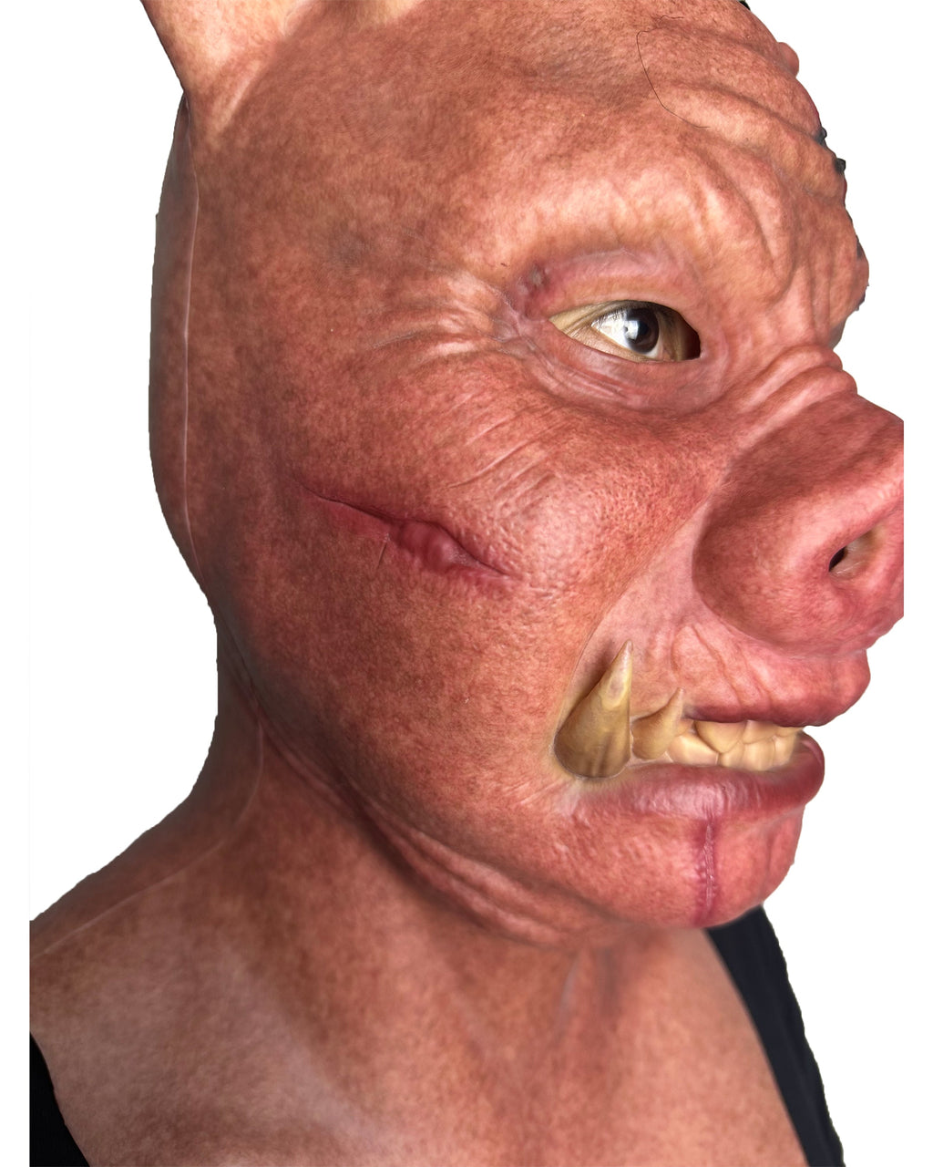 Scary Pig Monster Mask Full Head – Horror Animal Mask for Halloween, Cosplay & Prank